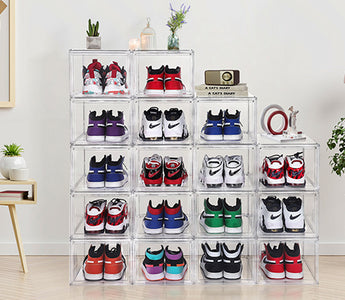 clear display shoe storage boxes