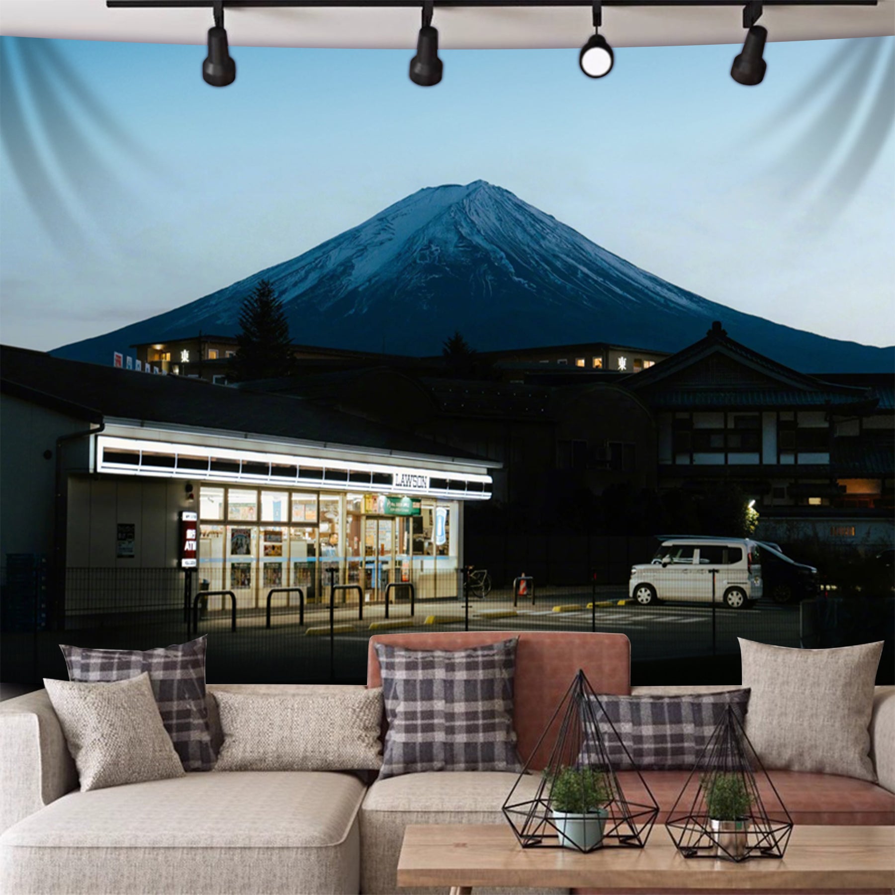 Mt. Fuji After Dusk Fashion Decoration Tapestry