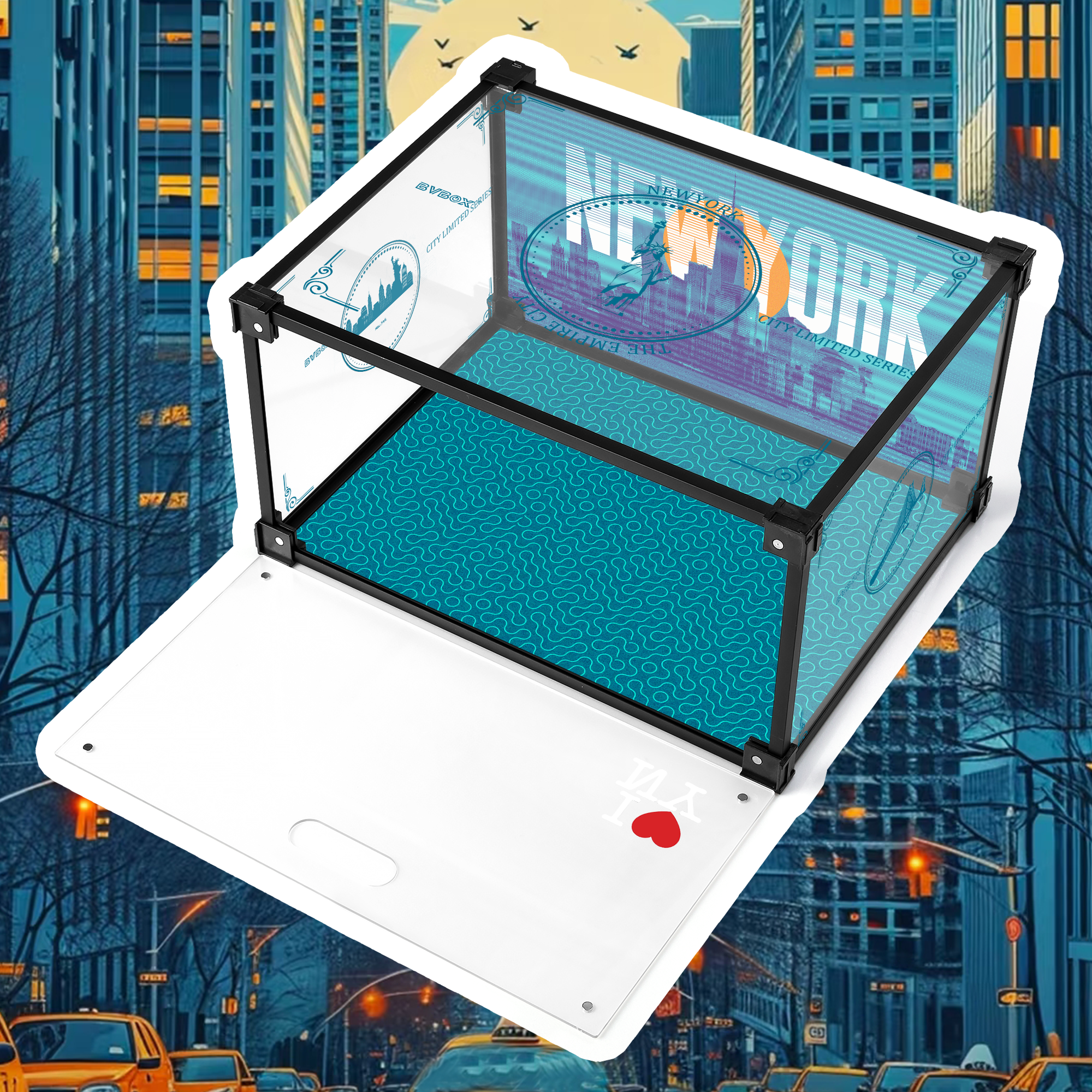NY City Custom Acrylic Shoe Display Box