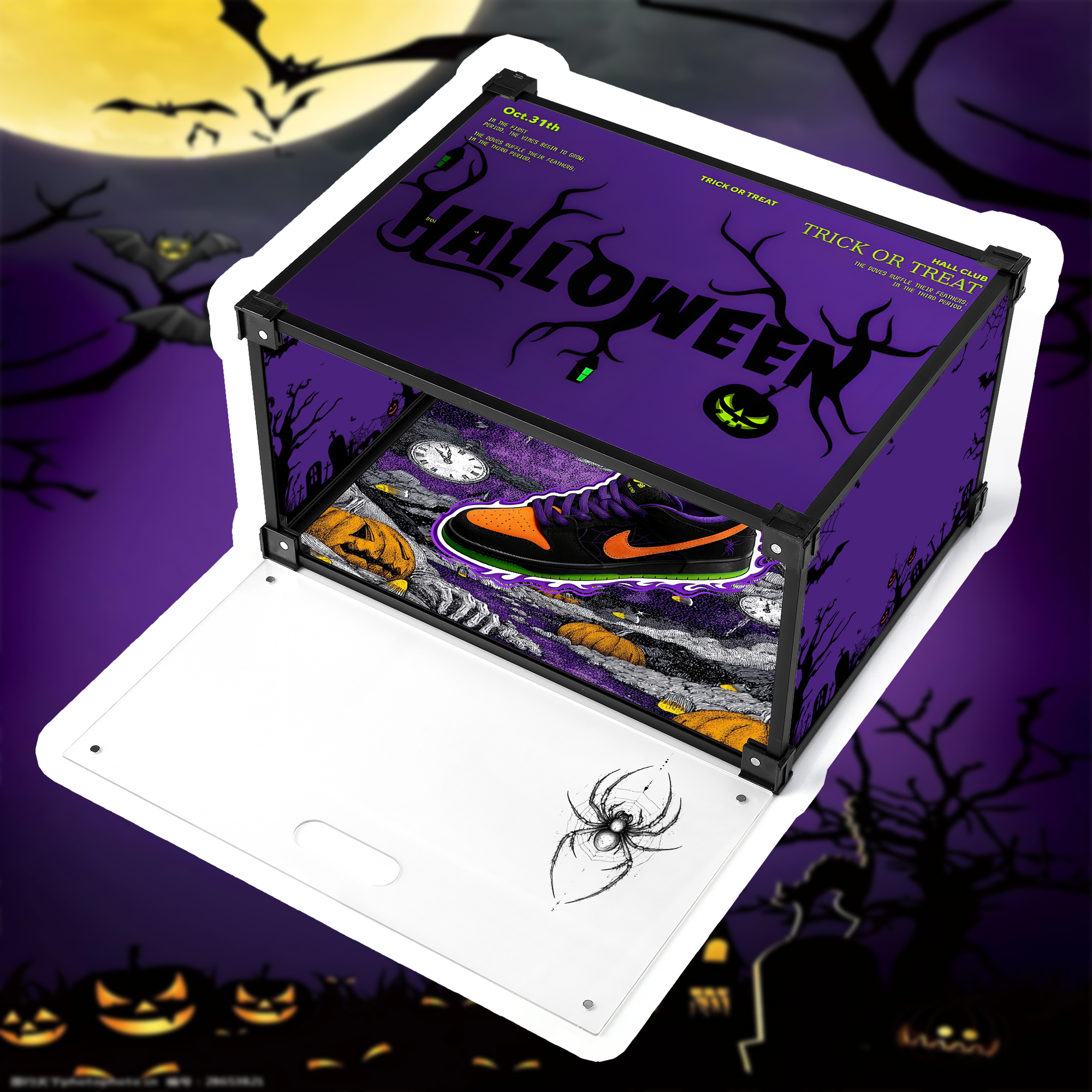 Night of Mischief Acrylic Shoe Display Box