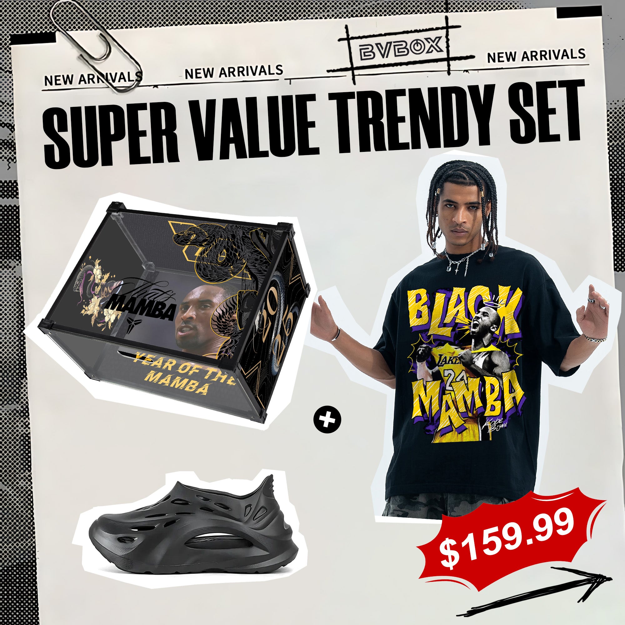 BVBOX Crocs T-Shirt Custom Shoe Box Trendy Set