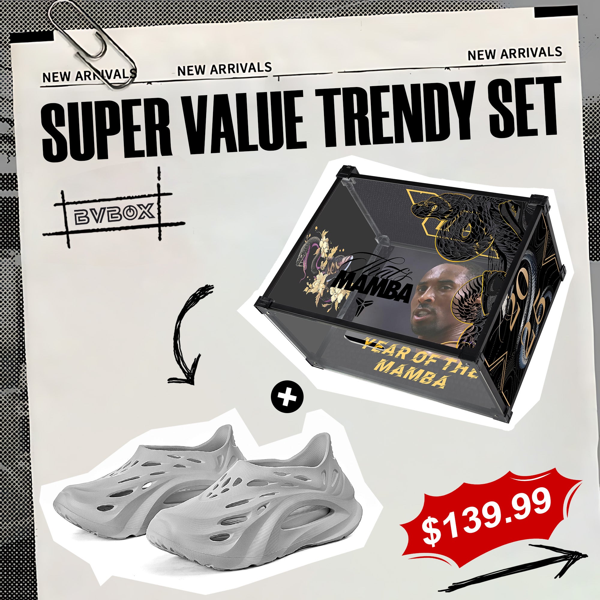 BVBOX Crocs Custom Shoe Box Trendy Set