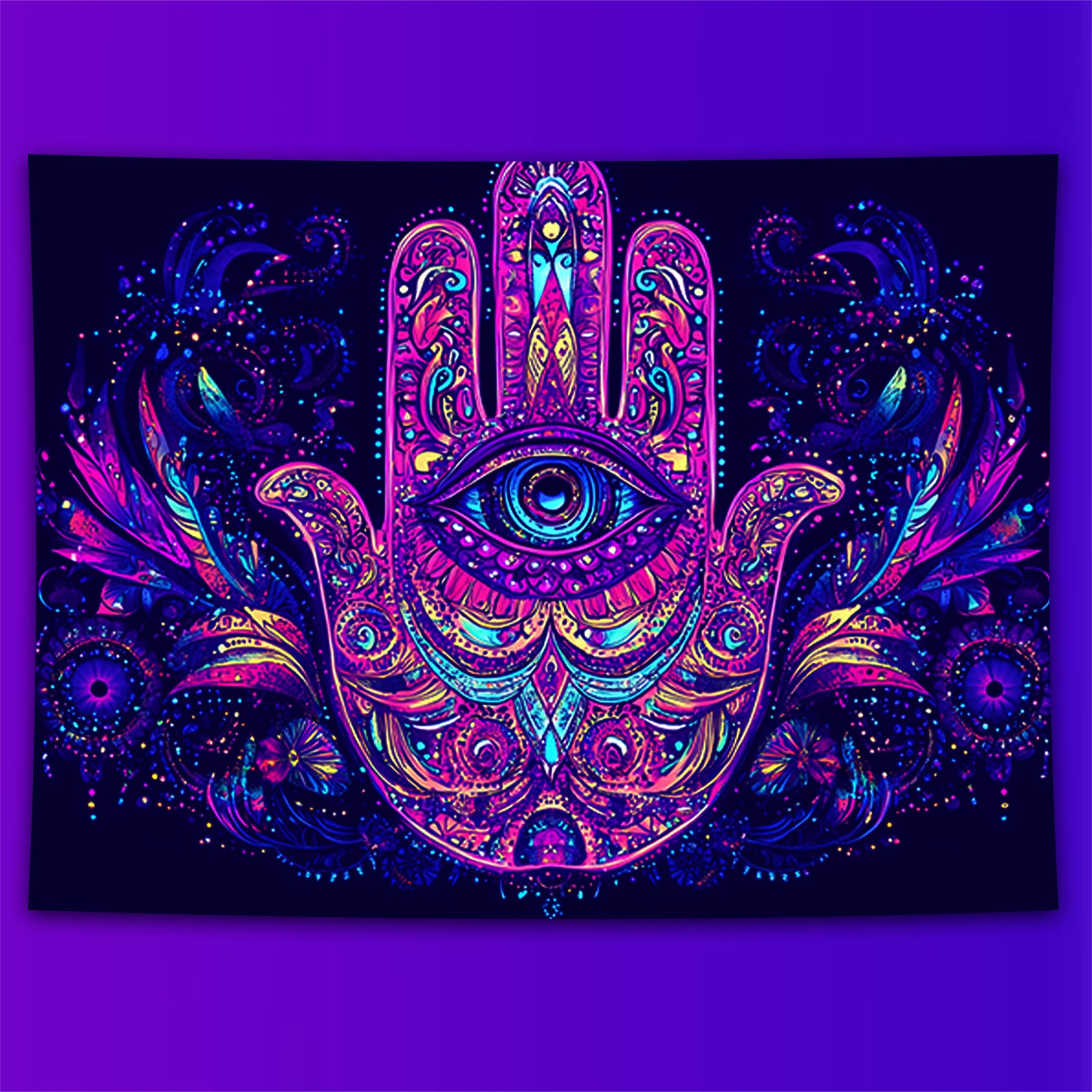 Eye of the Holy Spirit Fluorescent Decorative Bedroom Tapestry