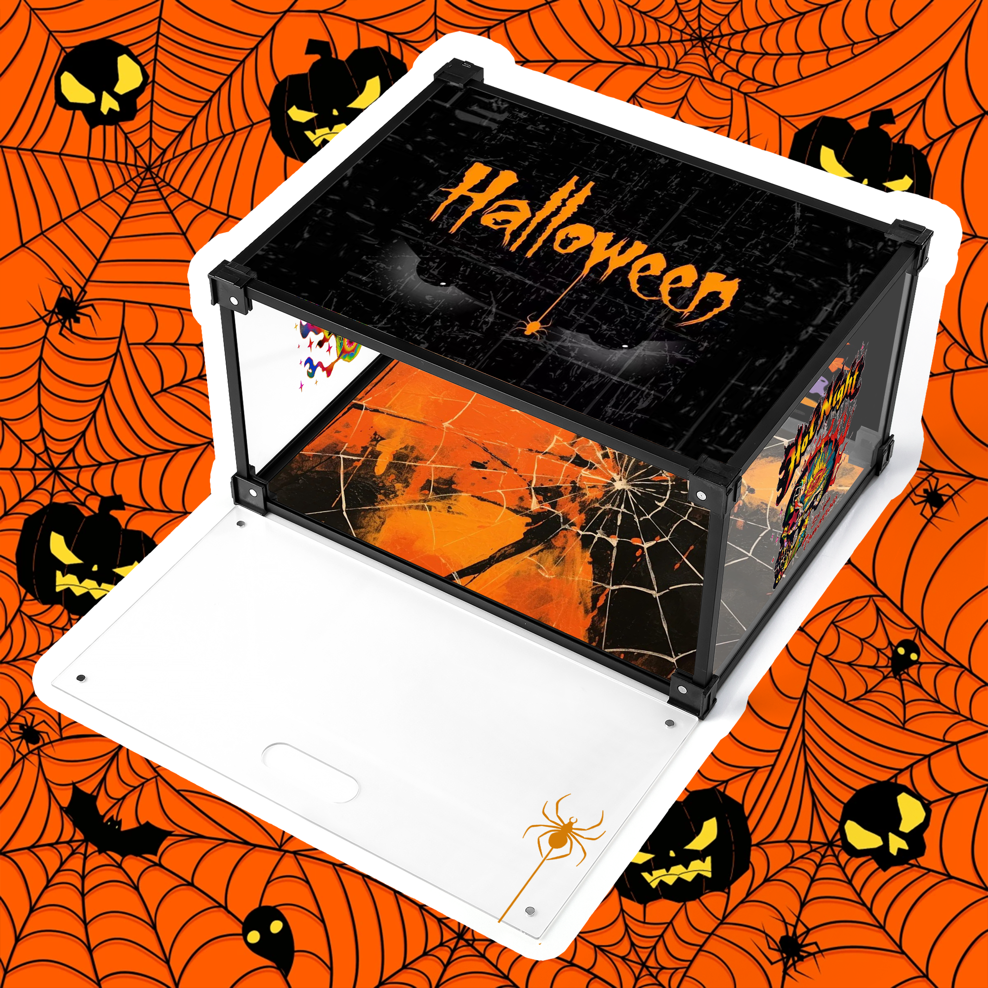 Horror Shoebox Party Custom Acrylic Shoe Display Box