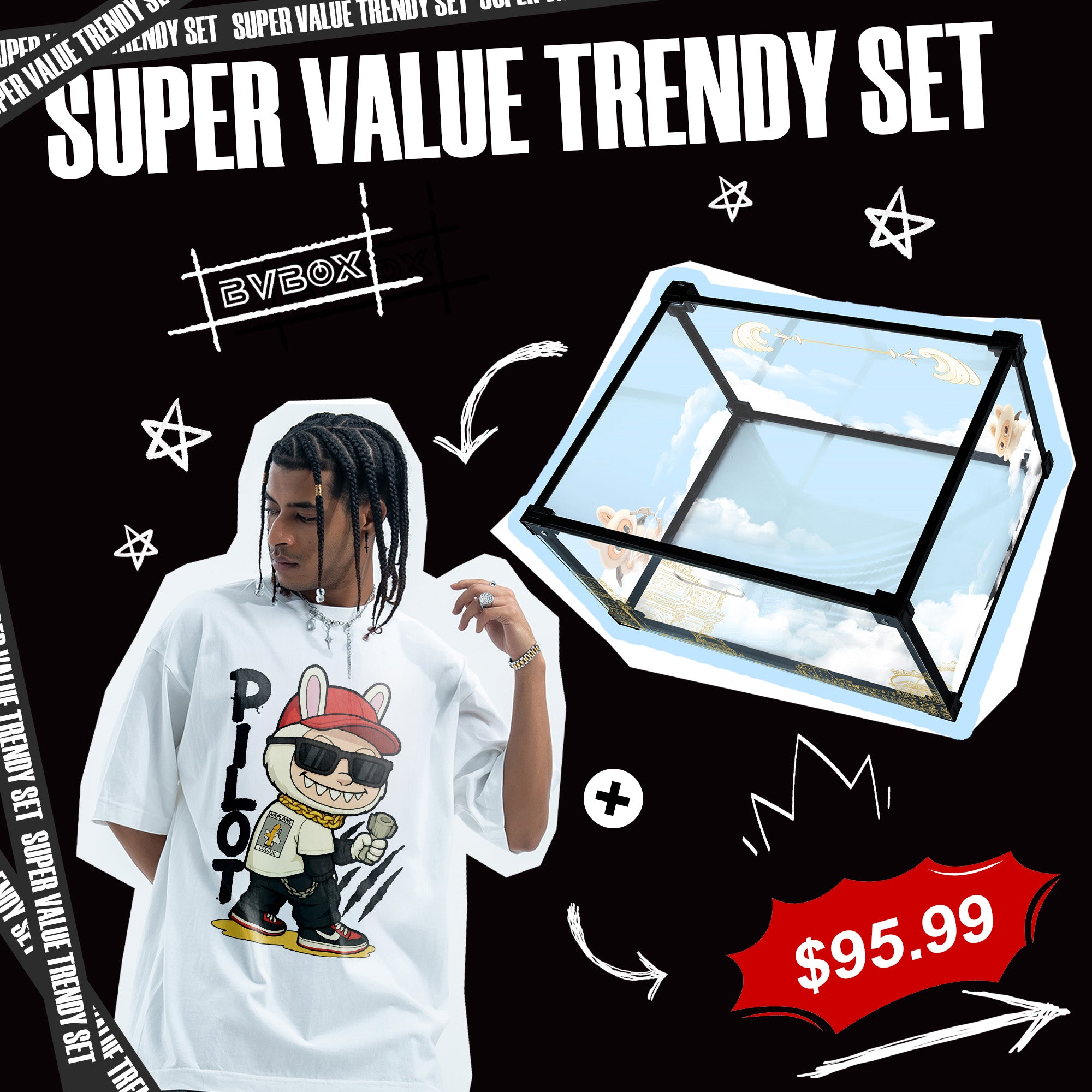 BVBOX Trendy Fashion Two Piece Set