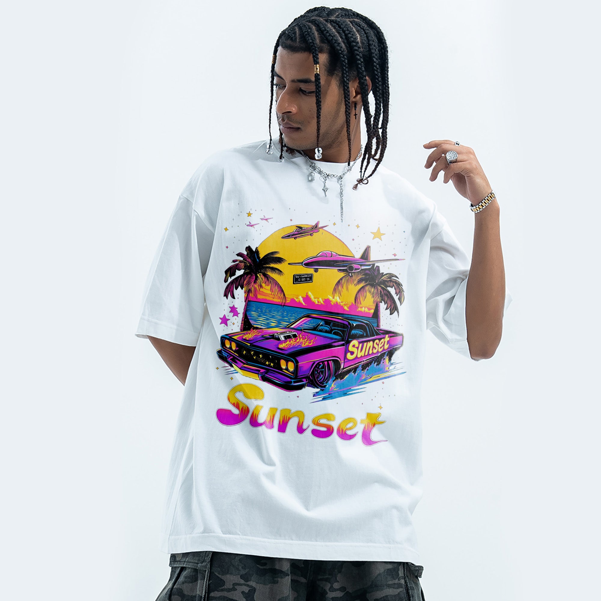 BVBOX Twilight Racer Fashion Loose Cotton Short Sleeves