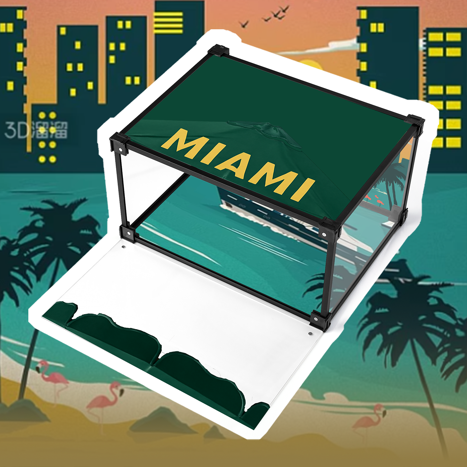 Tropical Urban Custom Acrylic Shoe Display Box