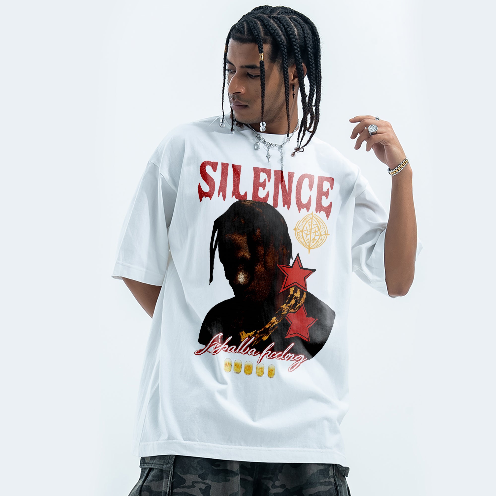BVBOX Silent Spectrum T-Shirt Fashion Loose Cotton Short Sleeves