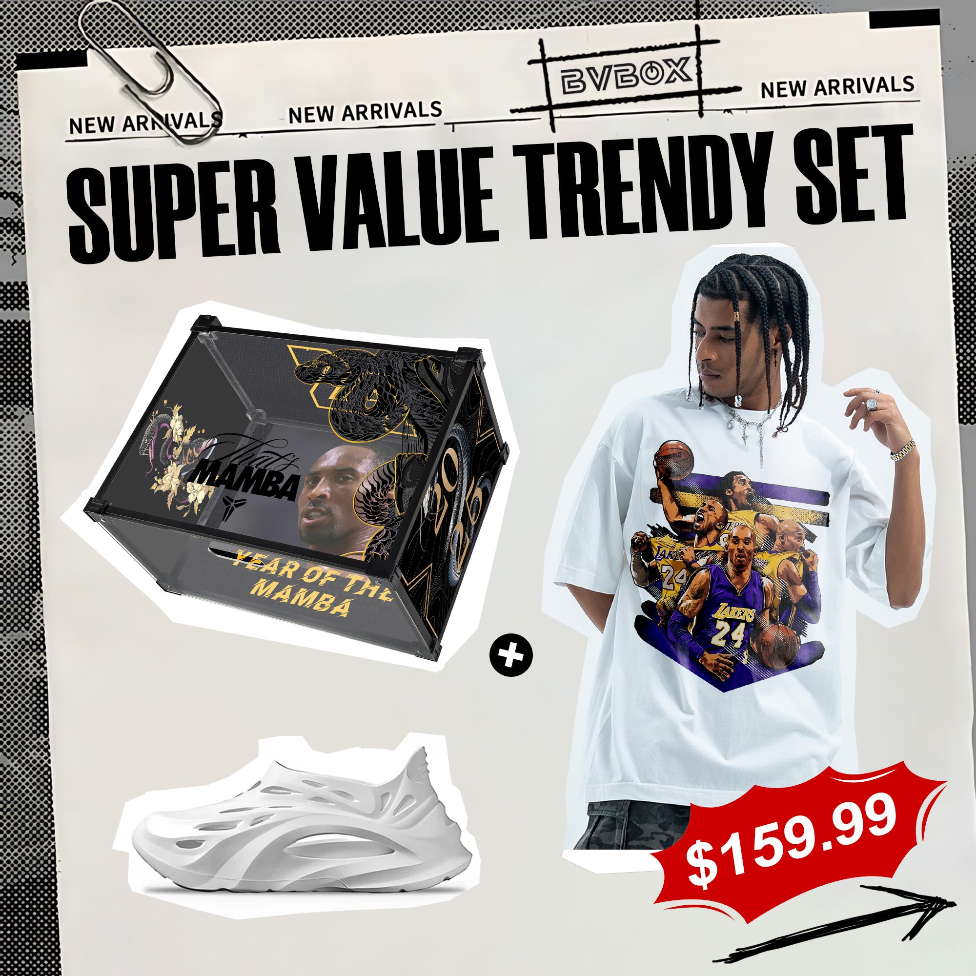 BVBOX Crocs T-Shirt Custom Shoe Box Trendy Set