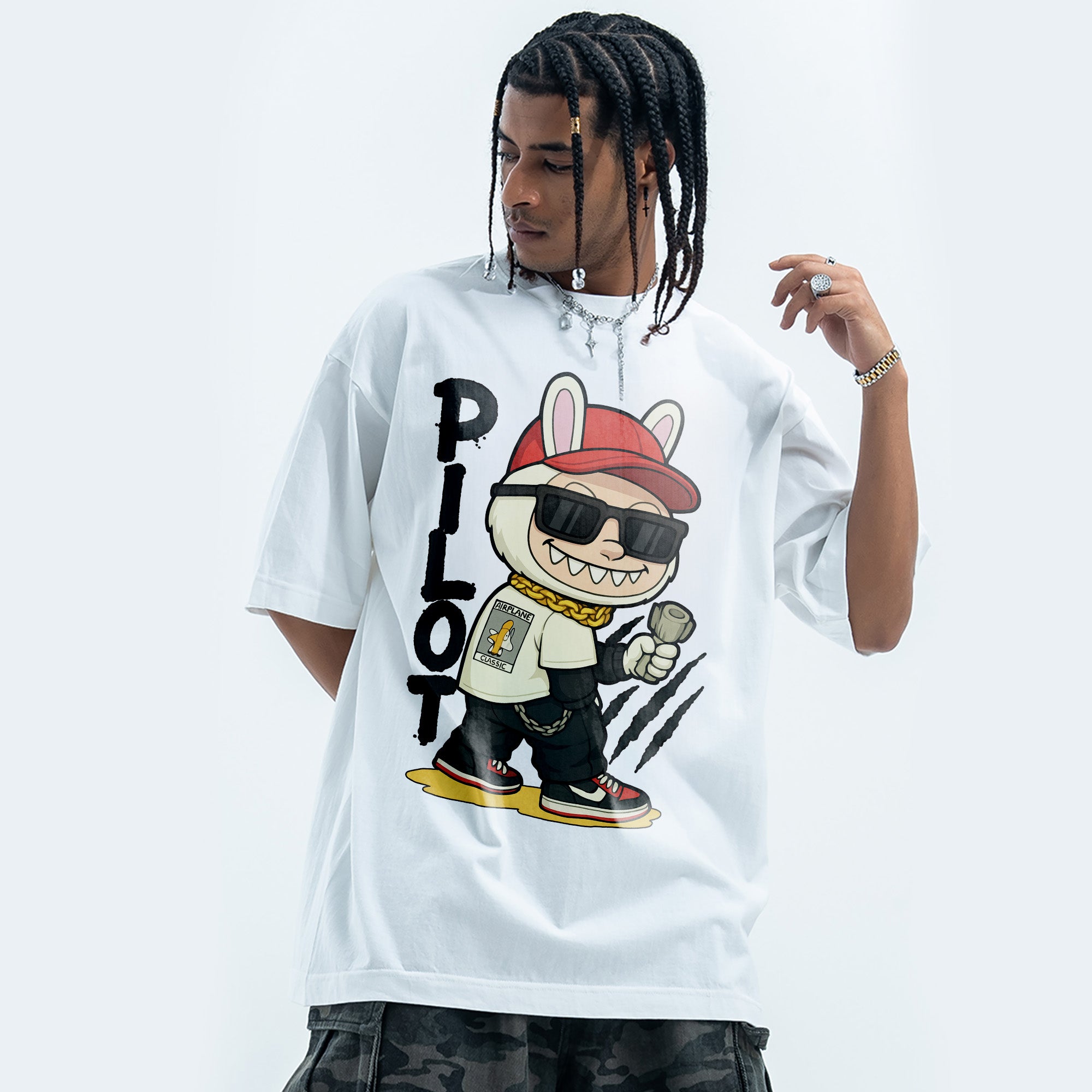 BVBOX Thug Bunny 07 Fashion Loose Cotton Short Sleeves