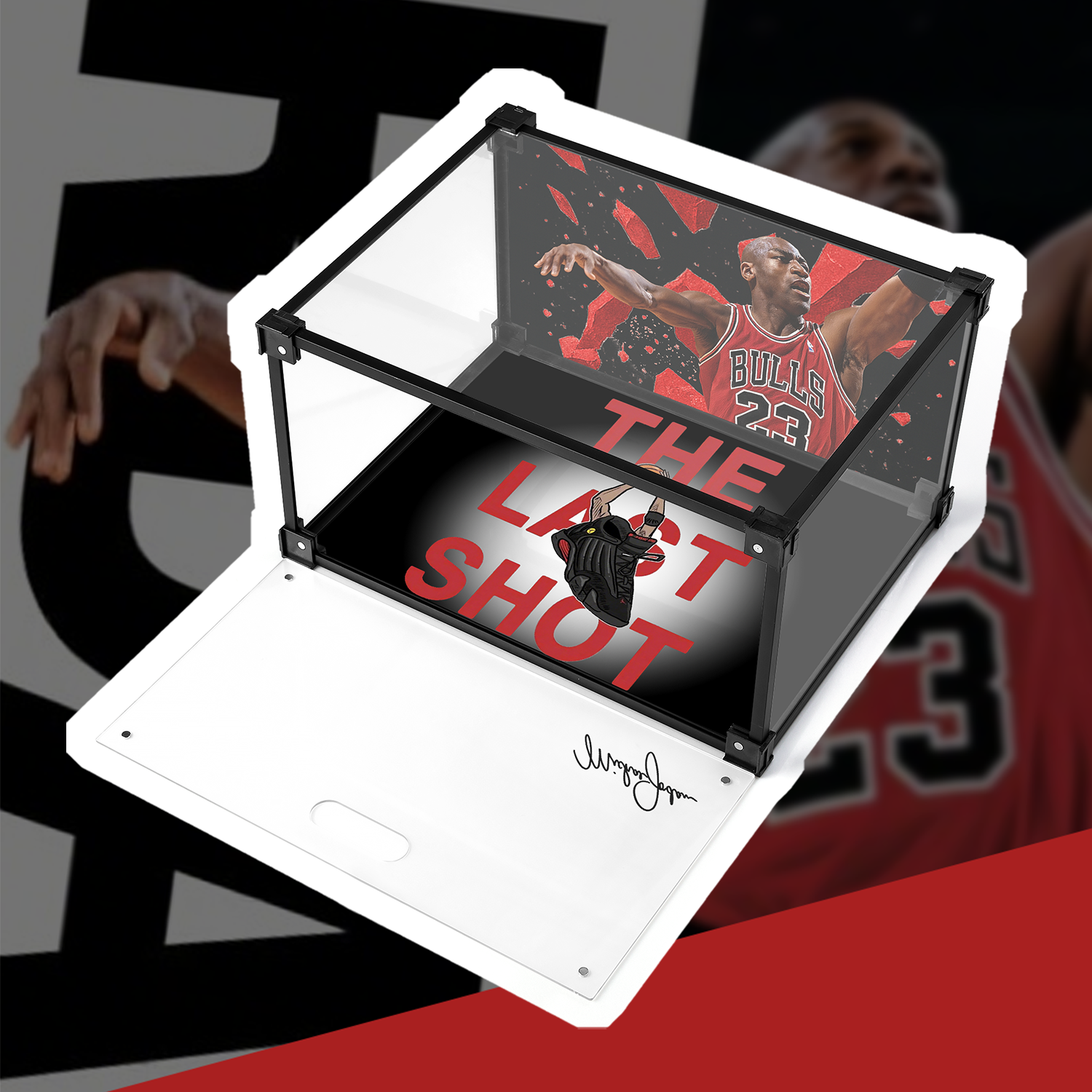 The Last Shot Custom Acrylic Shoe Display Box