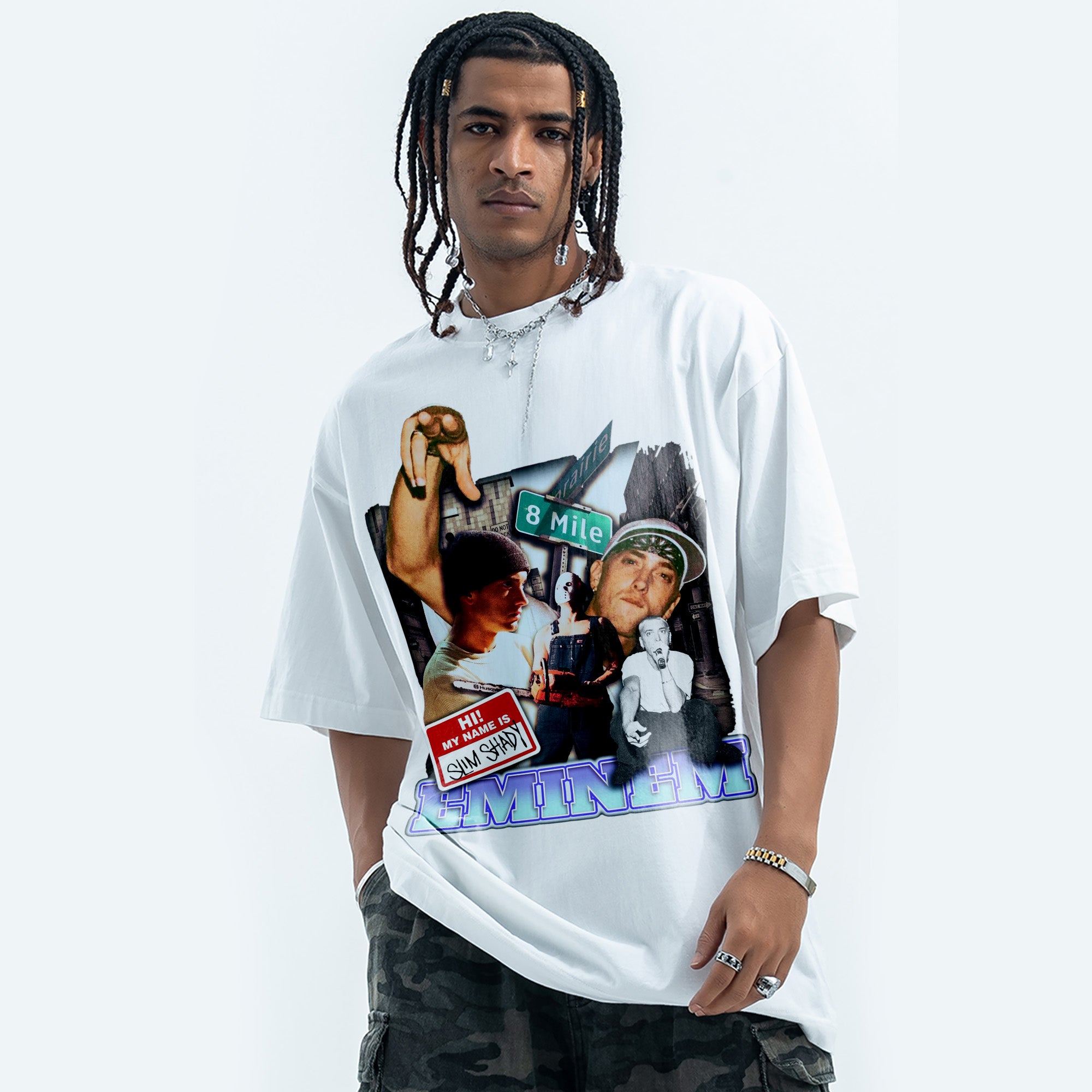 BVBOX T-Shirt Fashion Pattern Loose Cotton Short Sleeves