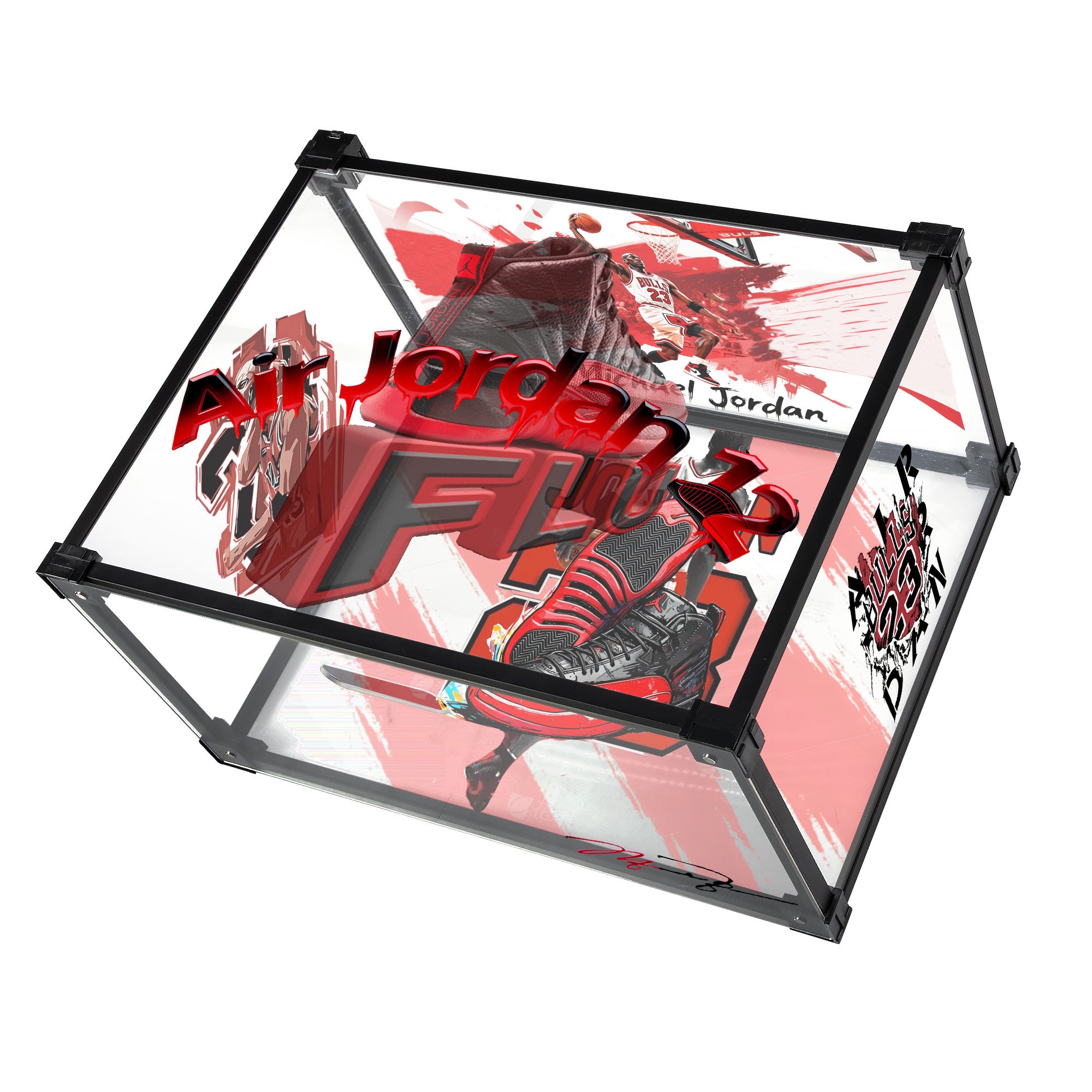 Air Flame AJ12 Flu Game Custom Acrylic Display Shoe Box
