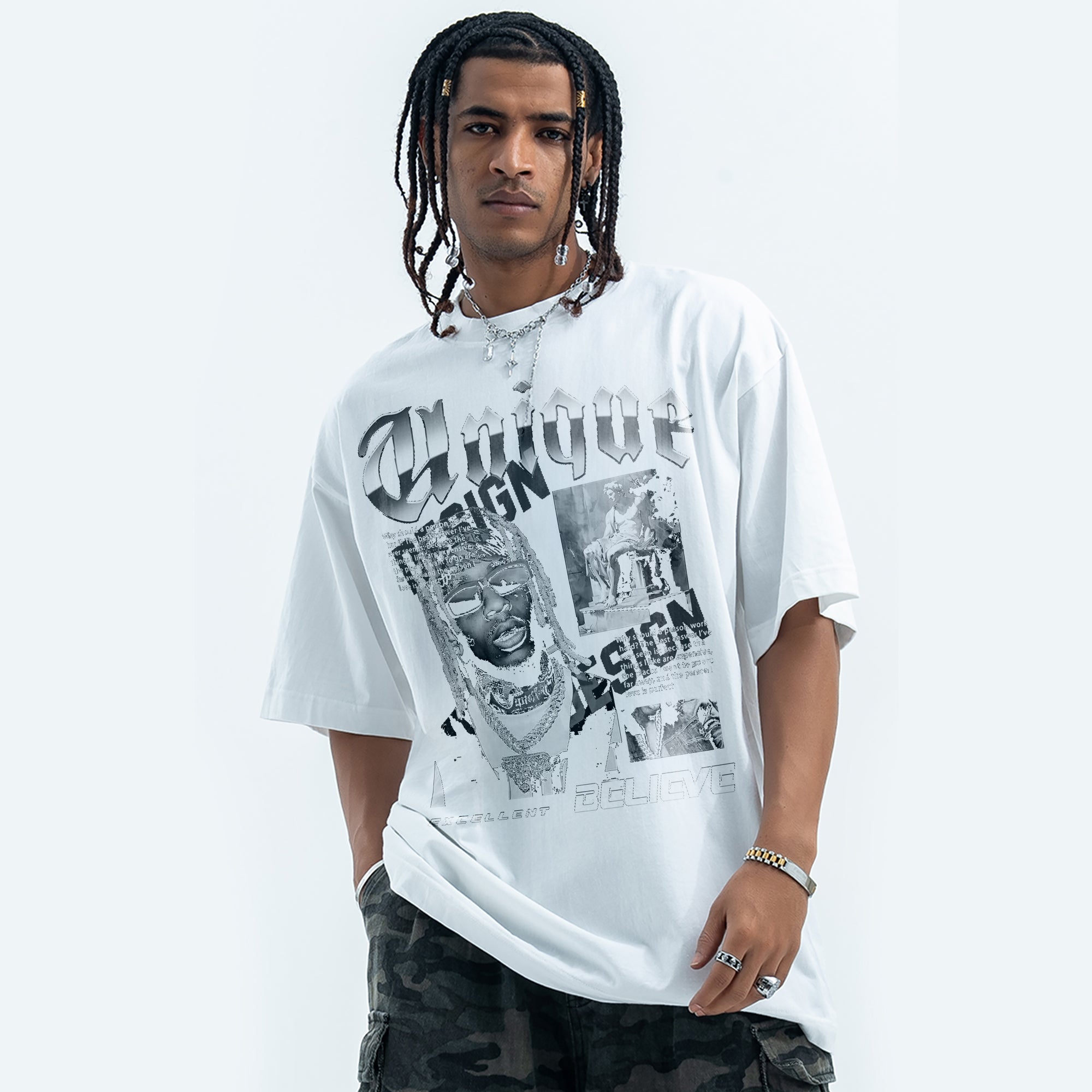 BVBOX Totem of Belief T-Shirt Fashion Loose Cotton Short Sleeves