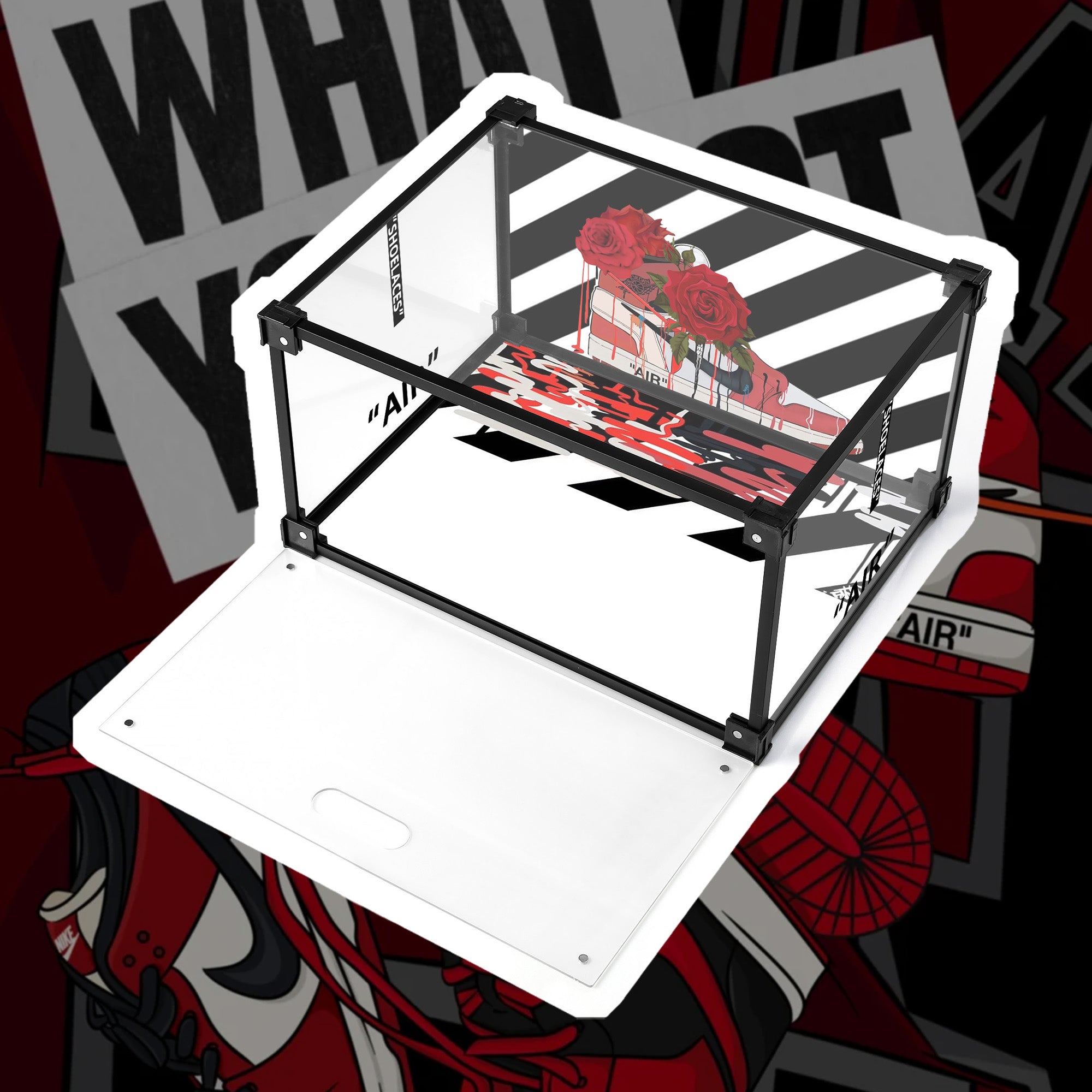 AJ1 Chicago Rose Custom Acrylic Shoe Display Box
