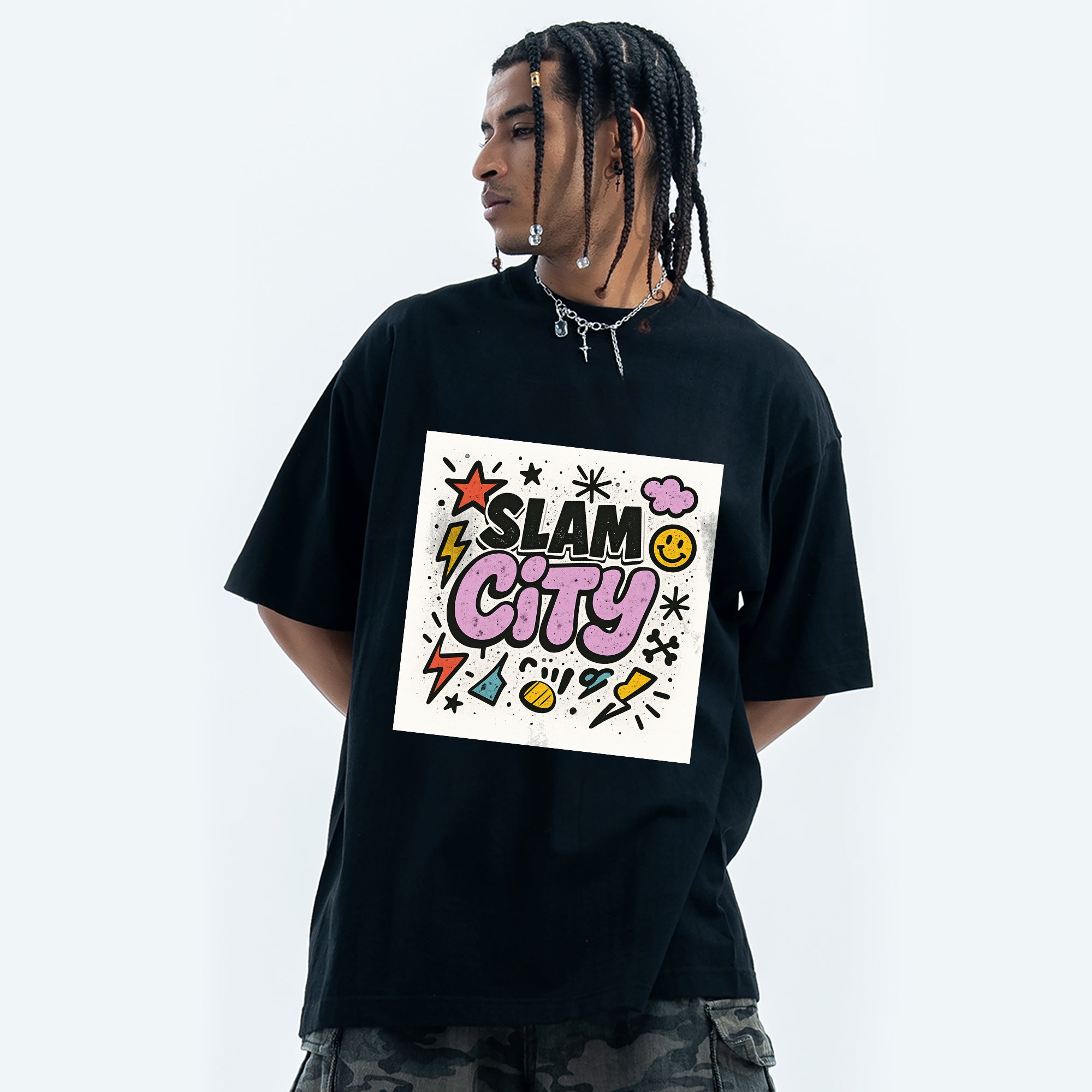 BVBOX StreetPlay T-Shirt Fashion Loose Cotton Short Sleeves