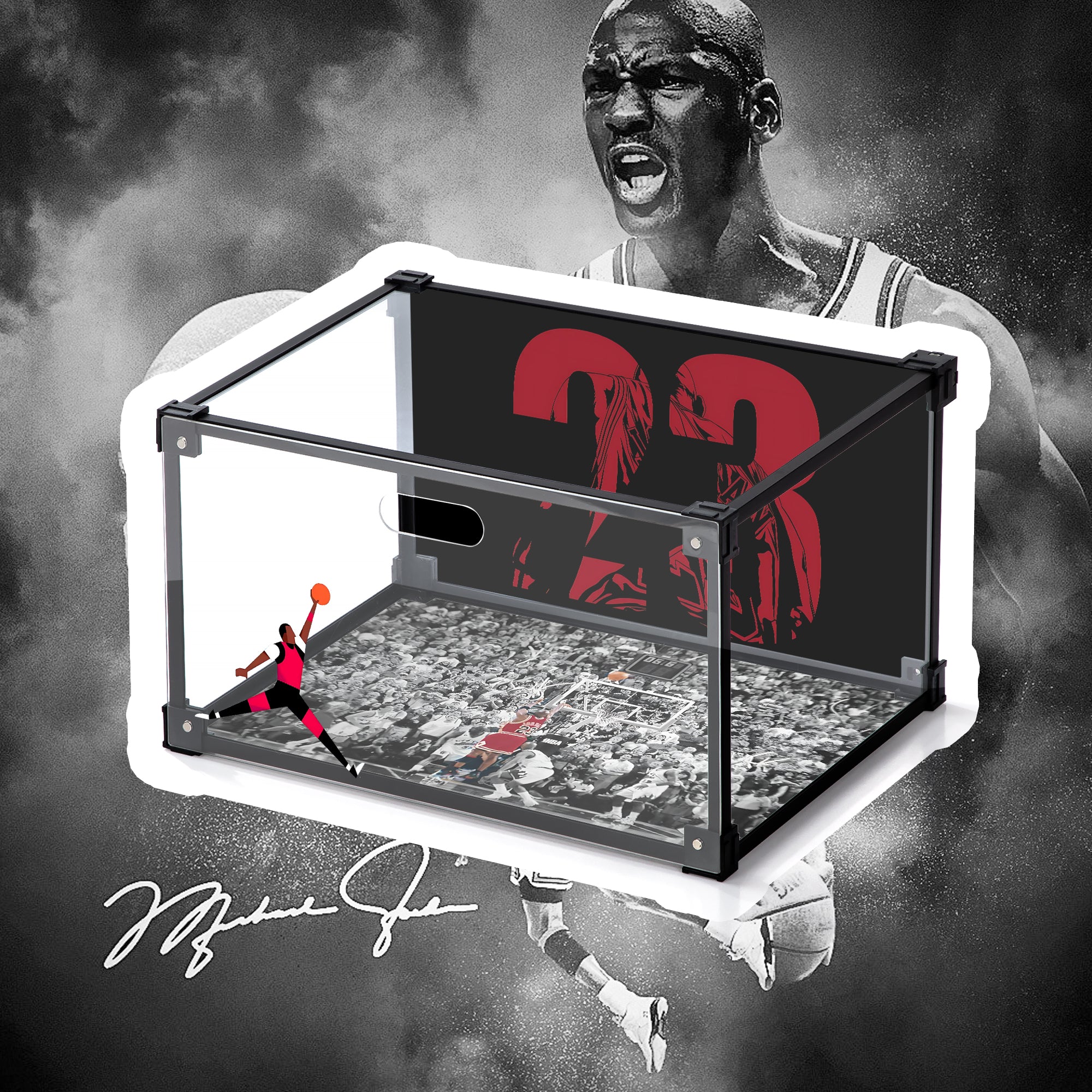 Shoe Display Box Sticker THE SHOT!-Custom Acrylic Shoe Display Box – BVBOX®