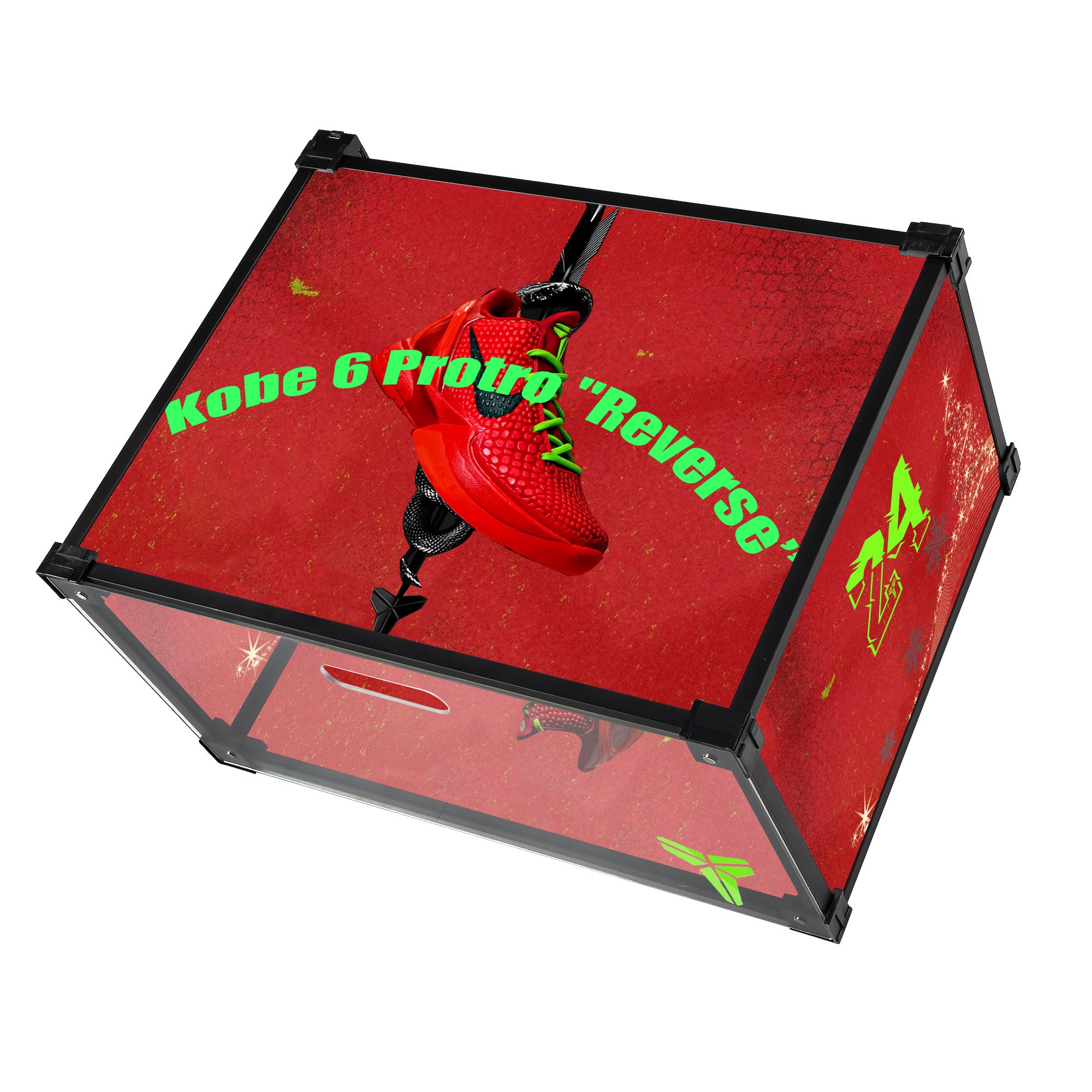 Christmas Lava Kobe 6 Custom Acrylic Display Shoe Box