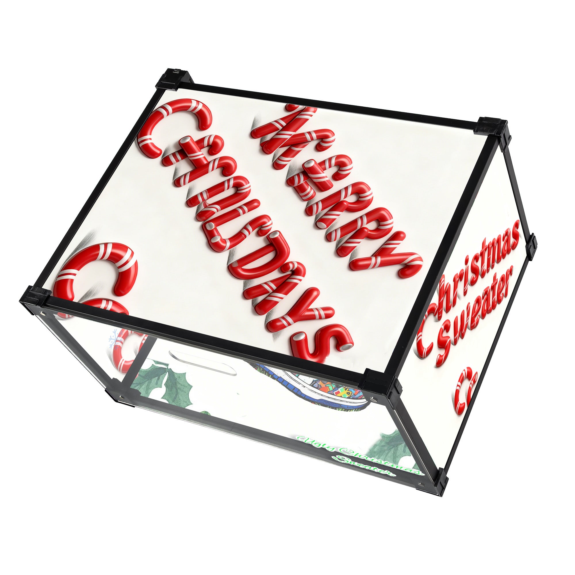 Ugly Sweater Christmas Custom Acrylic Display Shoe Box