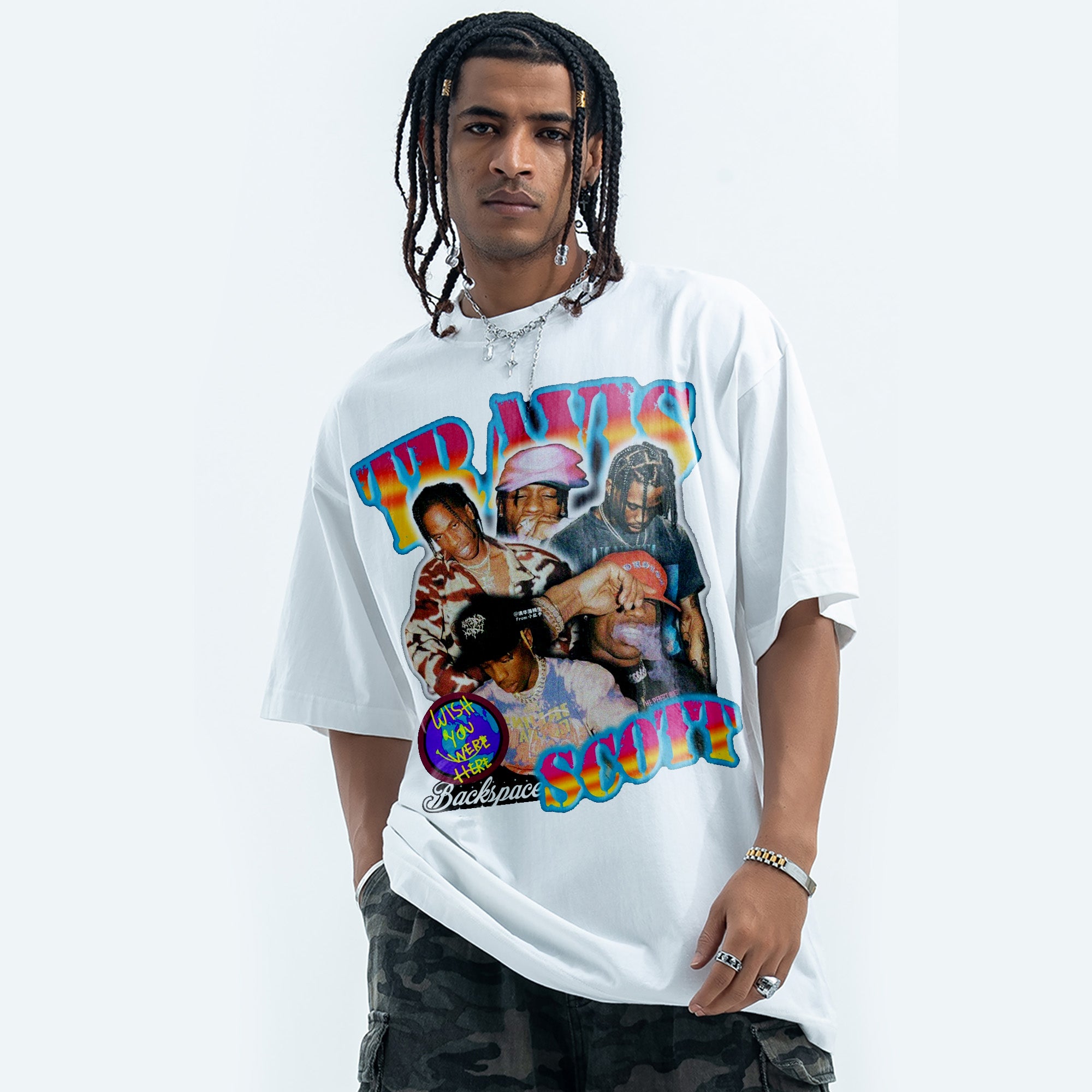 BVBOX T-Shirt Fashion Pattern Loose Cotton Short Sleeves