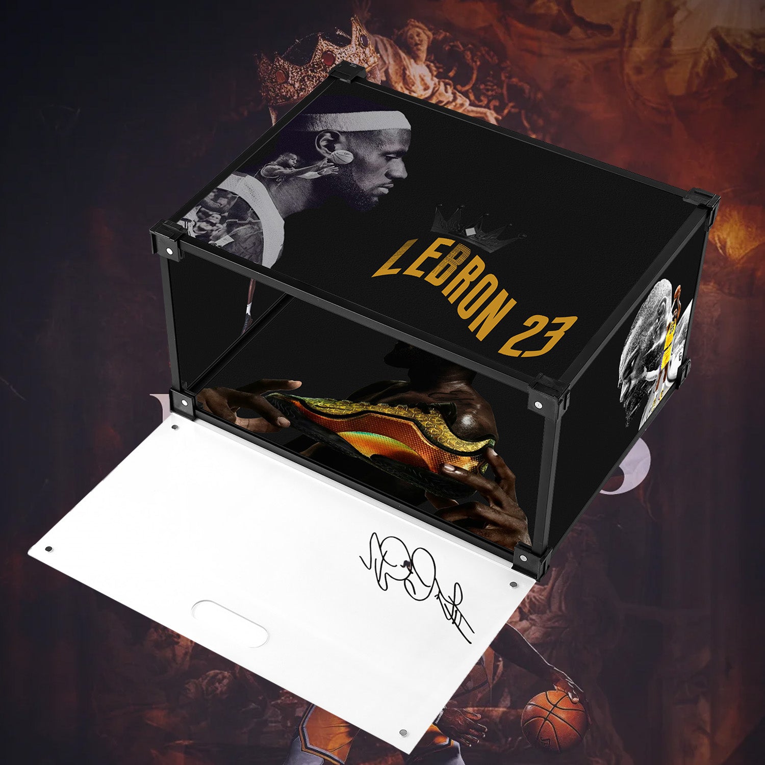 LeBron 23 40K Gold Acrylic Custom Display Shoe Box
