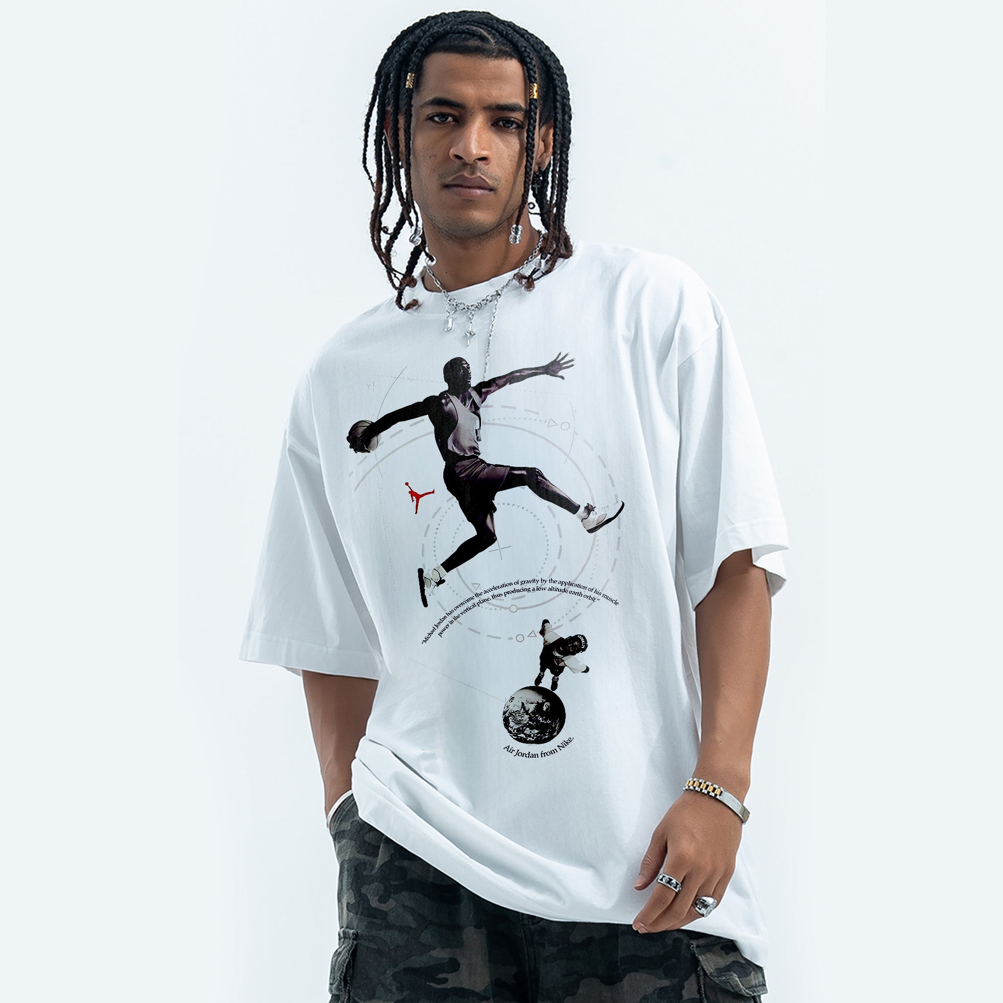 BVBOX T-Shirt Fashion Pattern Loose Cotton Short Sleeves