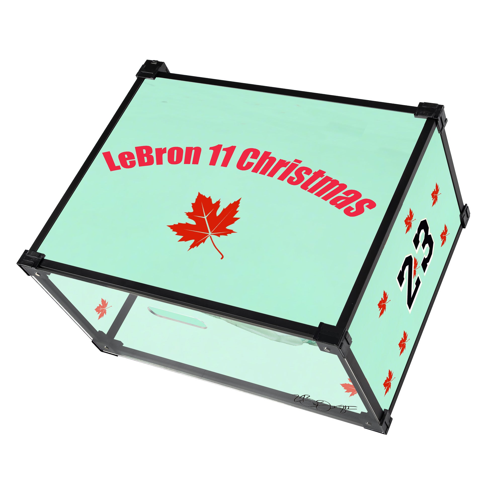 Maple Christmas LeBron 11 Custom Acrylic Display Shoe Box