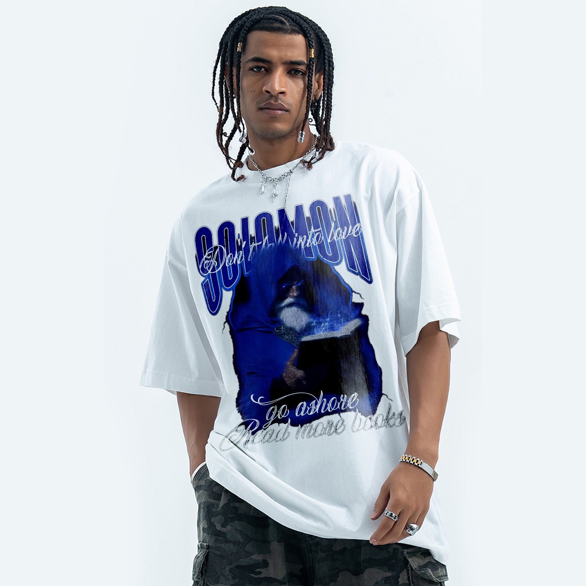 BVBOX T-Shirt Fashion Pattern Loose Cotton Short Sleeves
