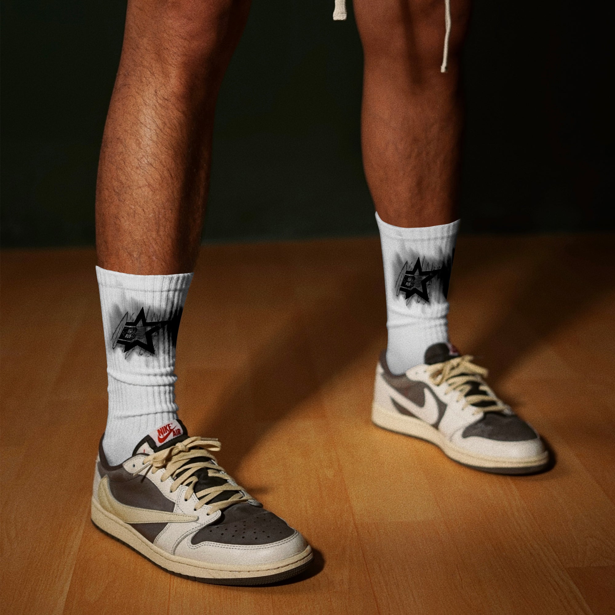 BVBOX Black Star B-Sport Trendy Breathable Soft Cotton Socks
