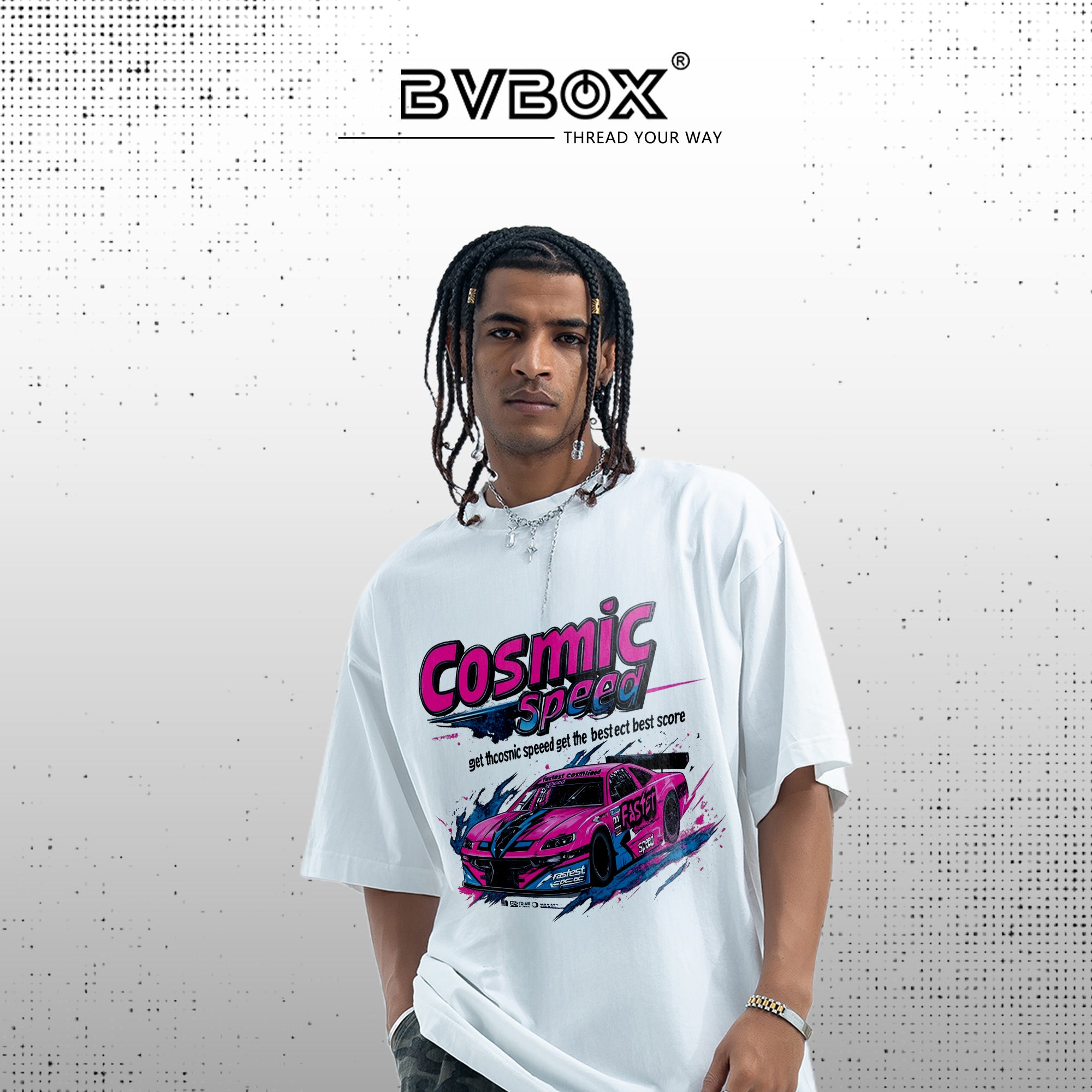BVBOX Neon Velocity Fashion Loose Cotton Short Sleeves