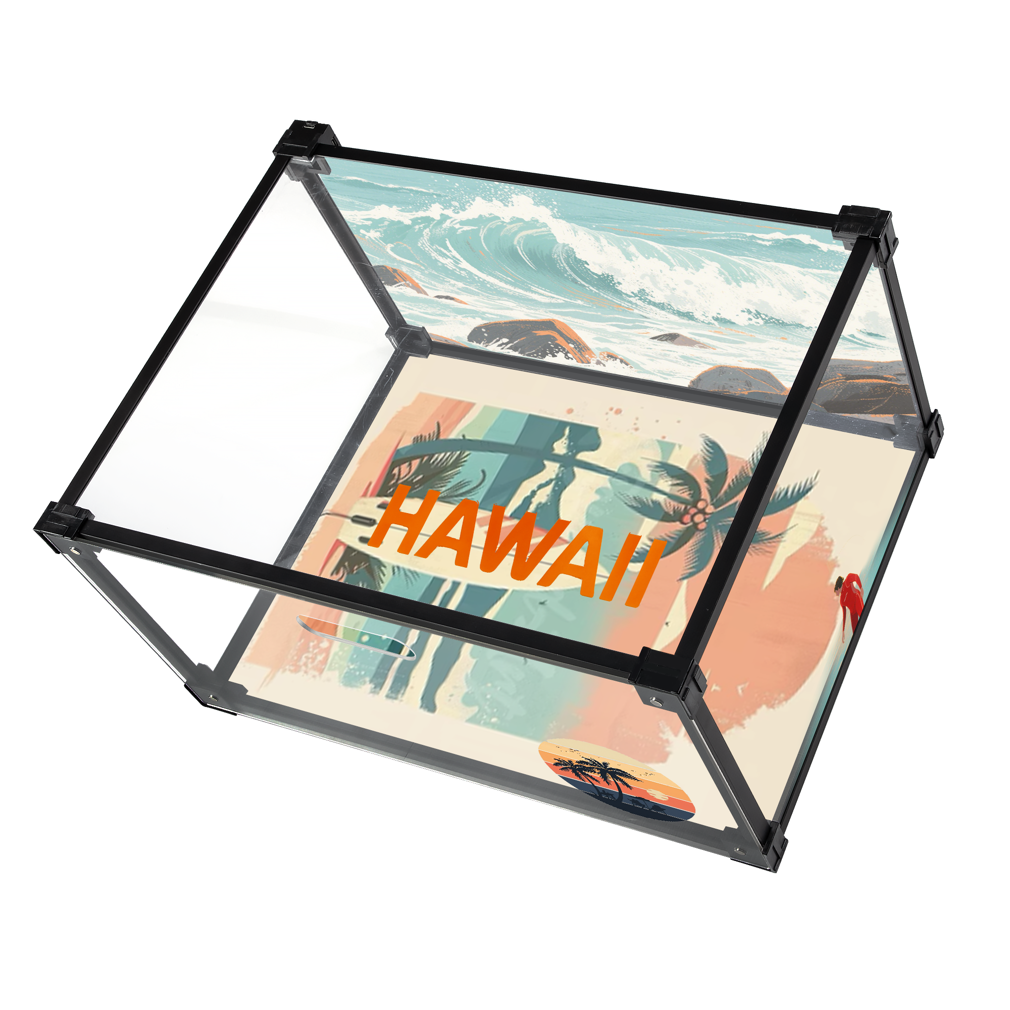 Tropical Tide Custom Acrylic Shoe Display Box