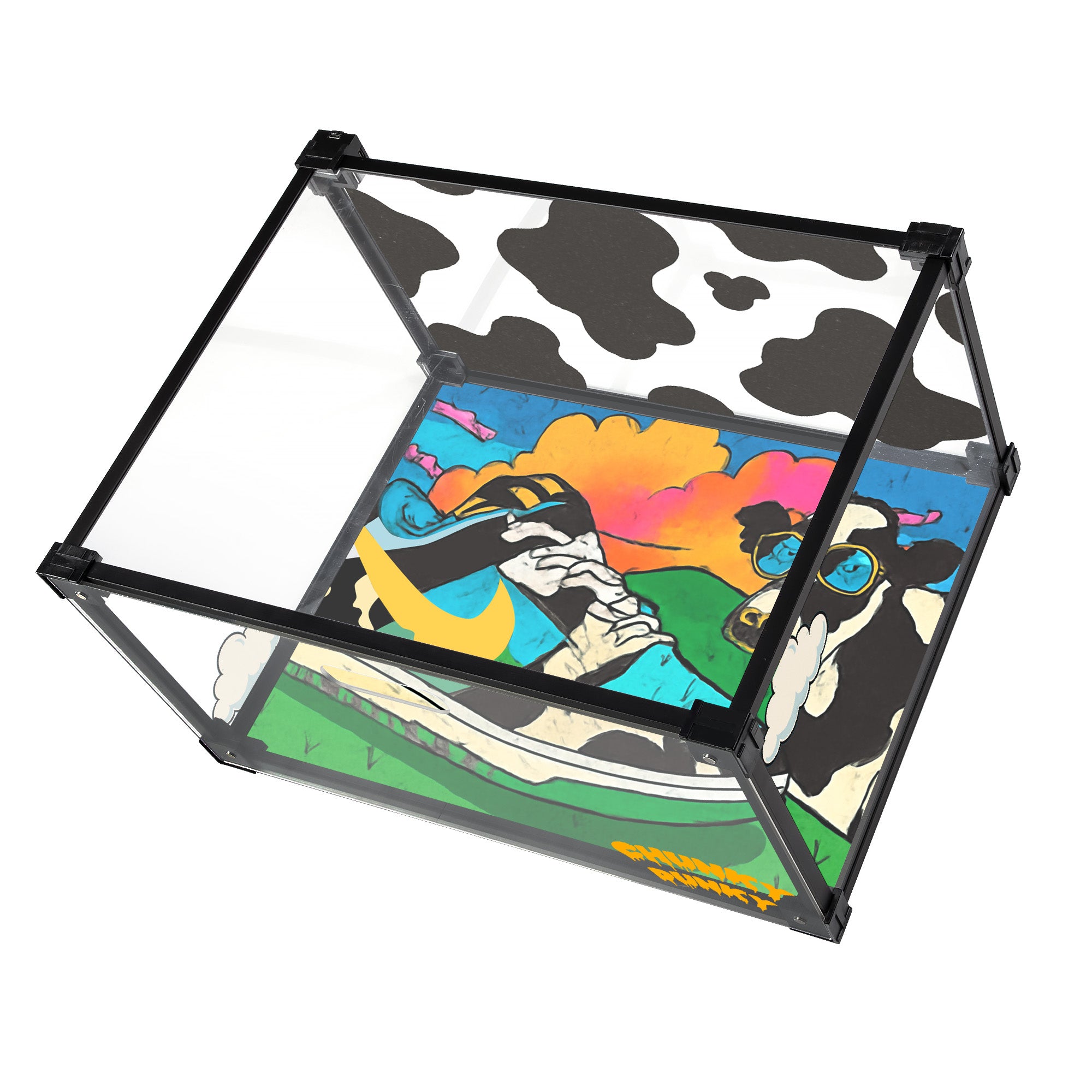 Dunk Cow Graffiti Custom Acrylic Shoe Display Box