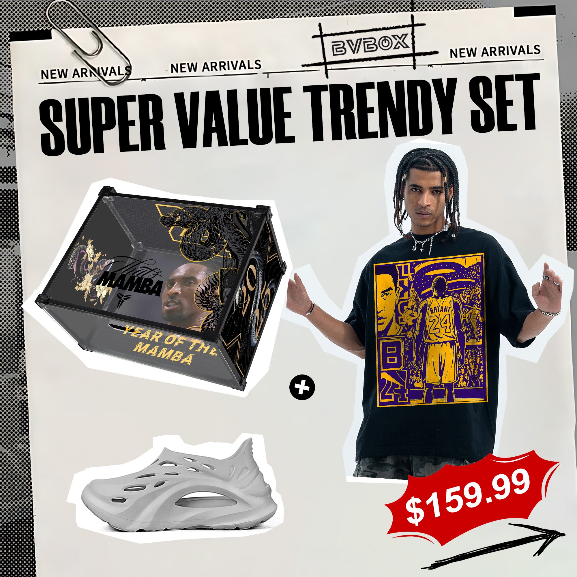 BVBOX Crocs T-Shirt Custom Shoe Box Trendy Set