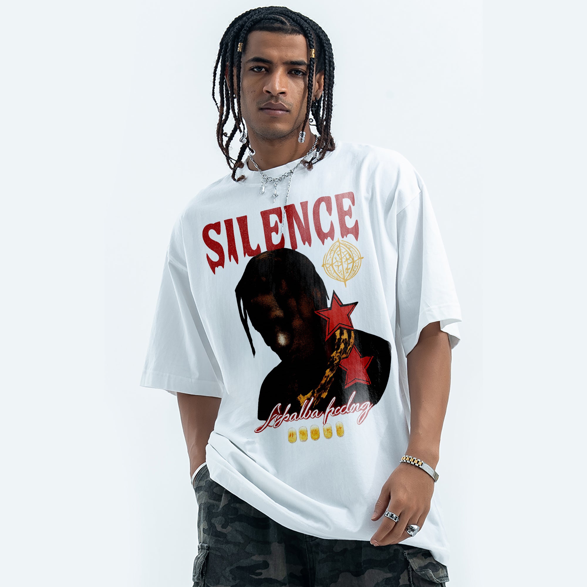 BVBOX Silent Spectrum T-Shirt Fashion Loose Cotton Short Sleeves