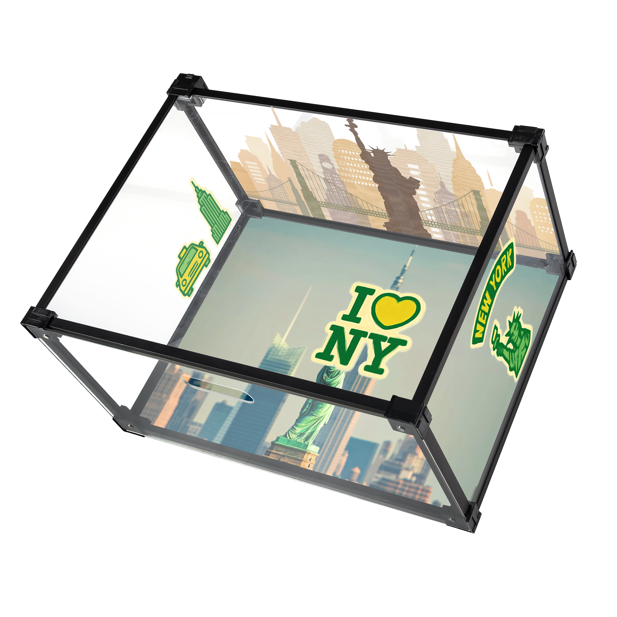 City Skyline Custom Acrylic Shoe Display Box