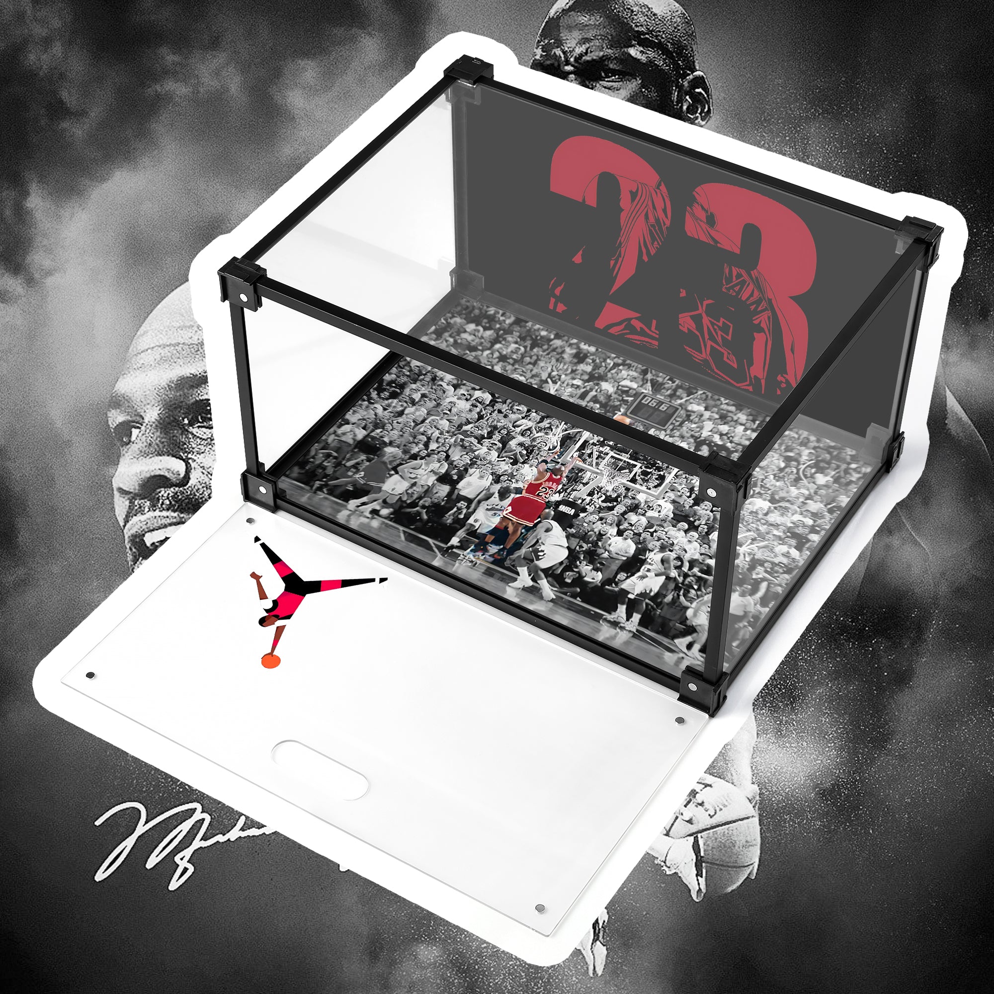 Shoe Display Box Sticker THE SHOT!-Custom Acrylic Shoe Display Box – BVBOX®