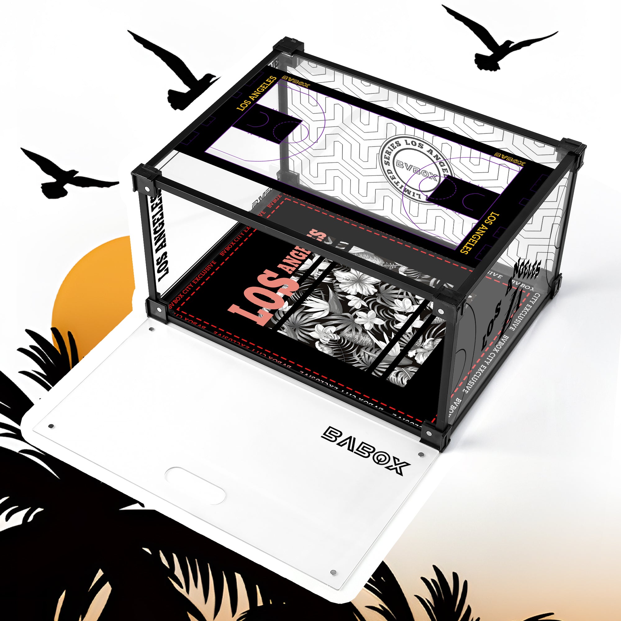 BVBOX City Limited Series LA Glamour Los Angeles Custom Acrylic Shoe Display Box