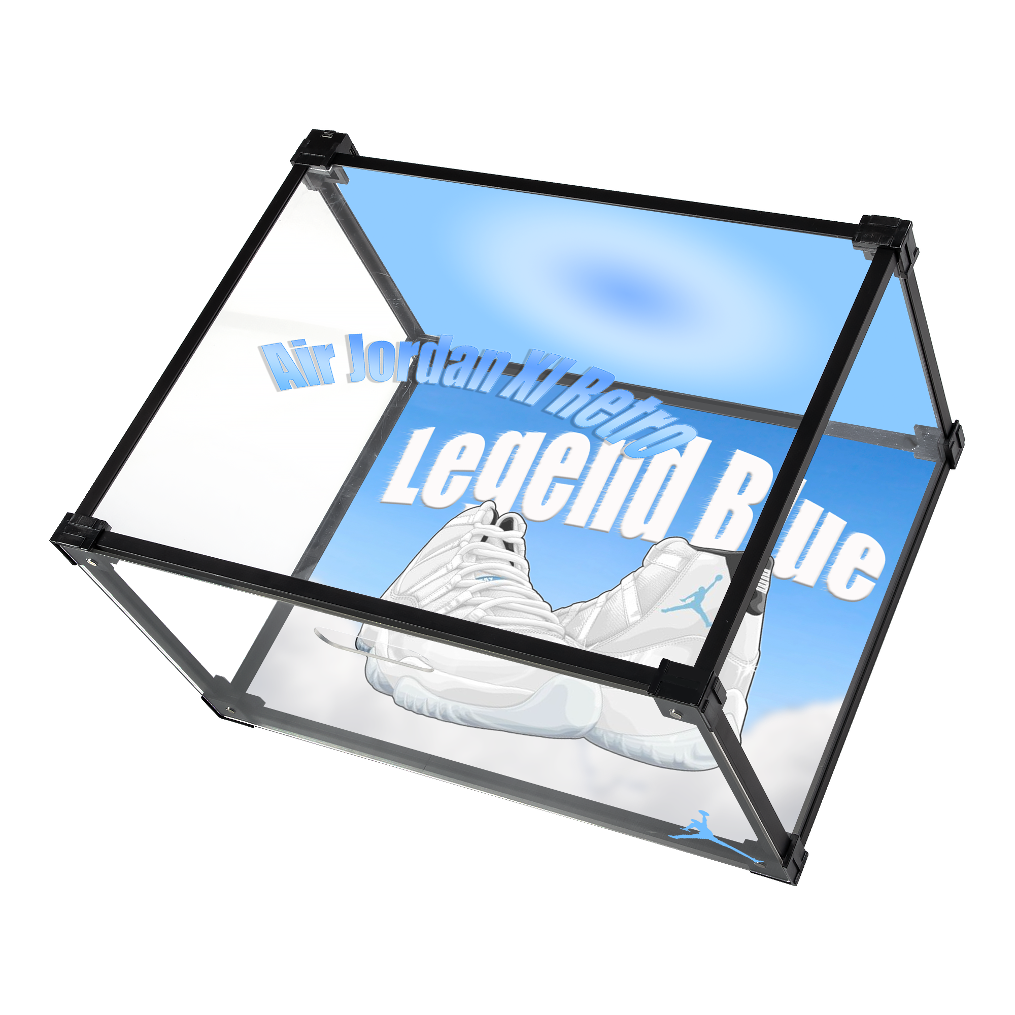 AJ 11 Legend Blue Custom Acrylic Shoe Display Box