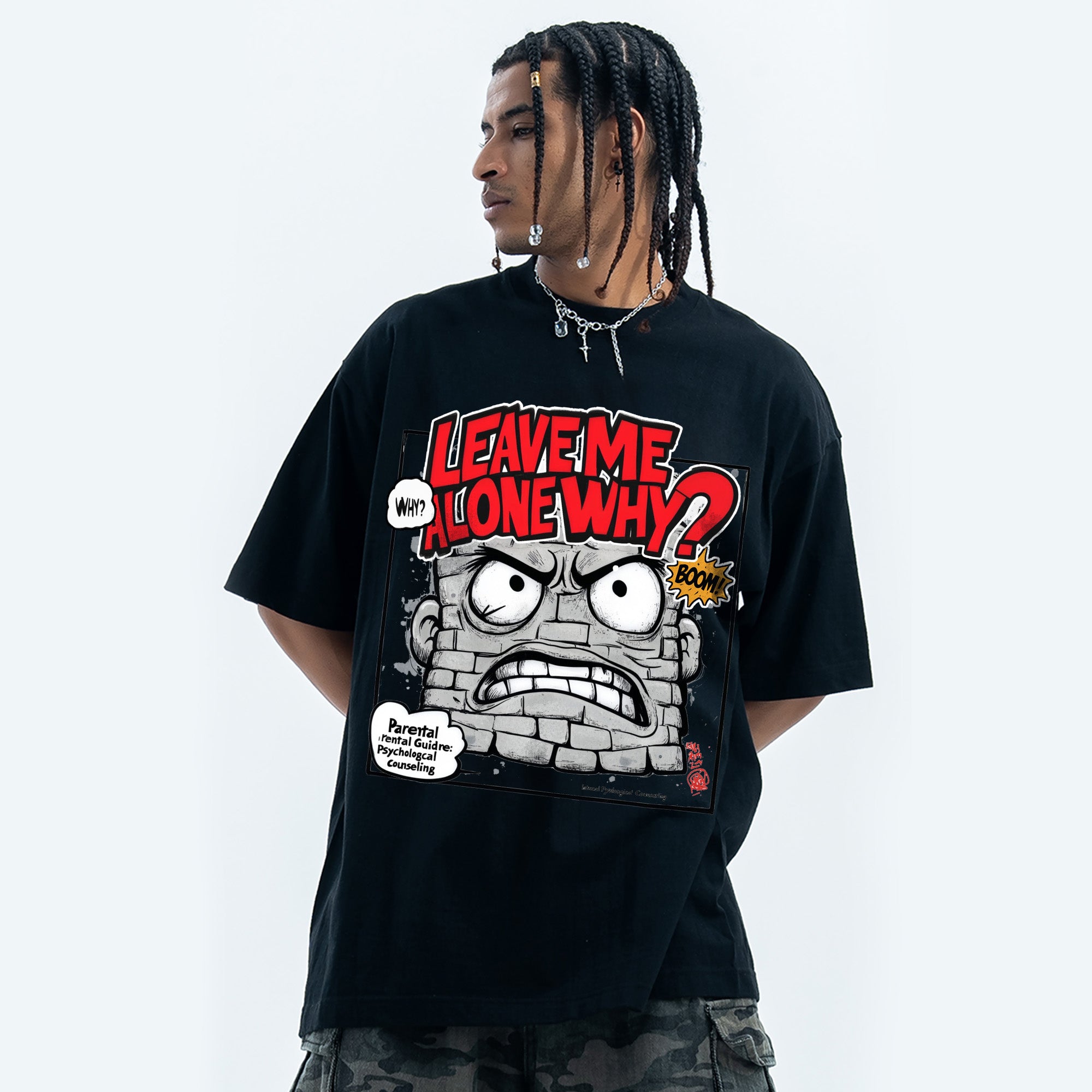 BVBOX Why So Mad? Fashion Loose Cotton Short Sleeves