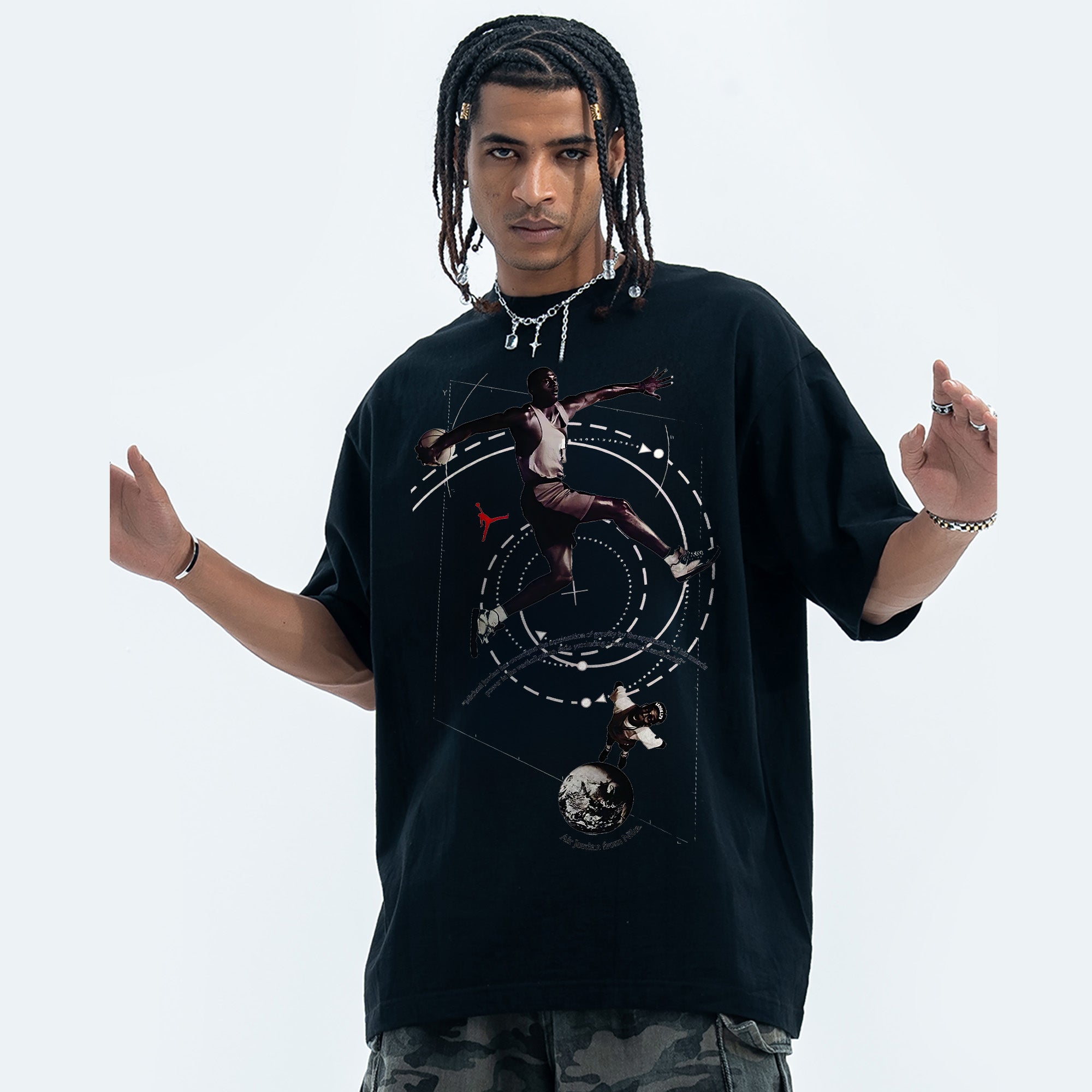 BVBOX T-Shirt Fashion Pattern Loose Cotton Short Sleeves