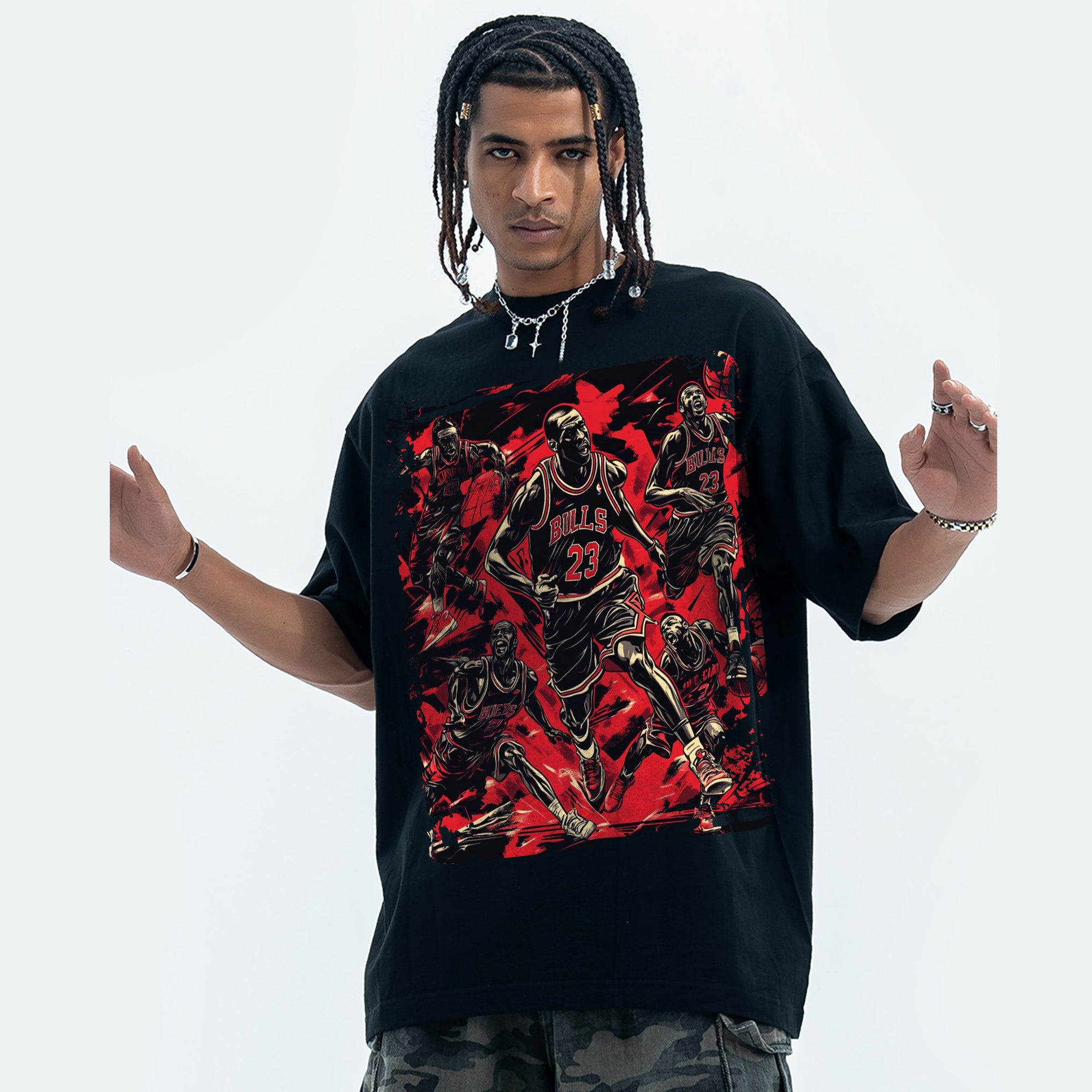Path of the Ball King T-Shirt Fashion Loose Cotton Short Sleeves