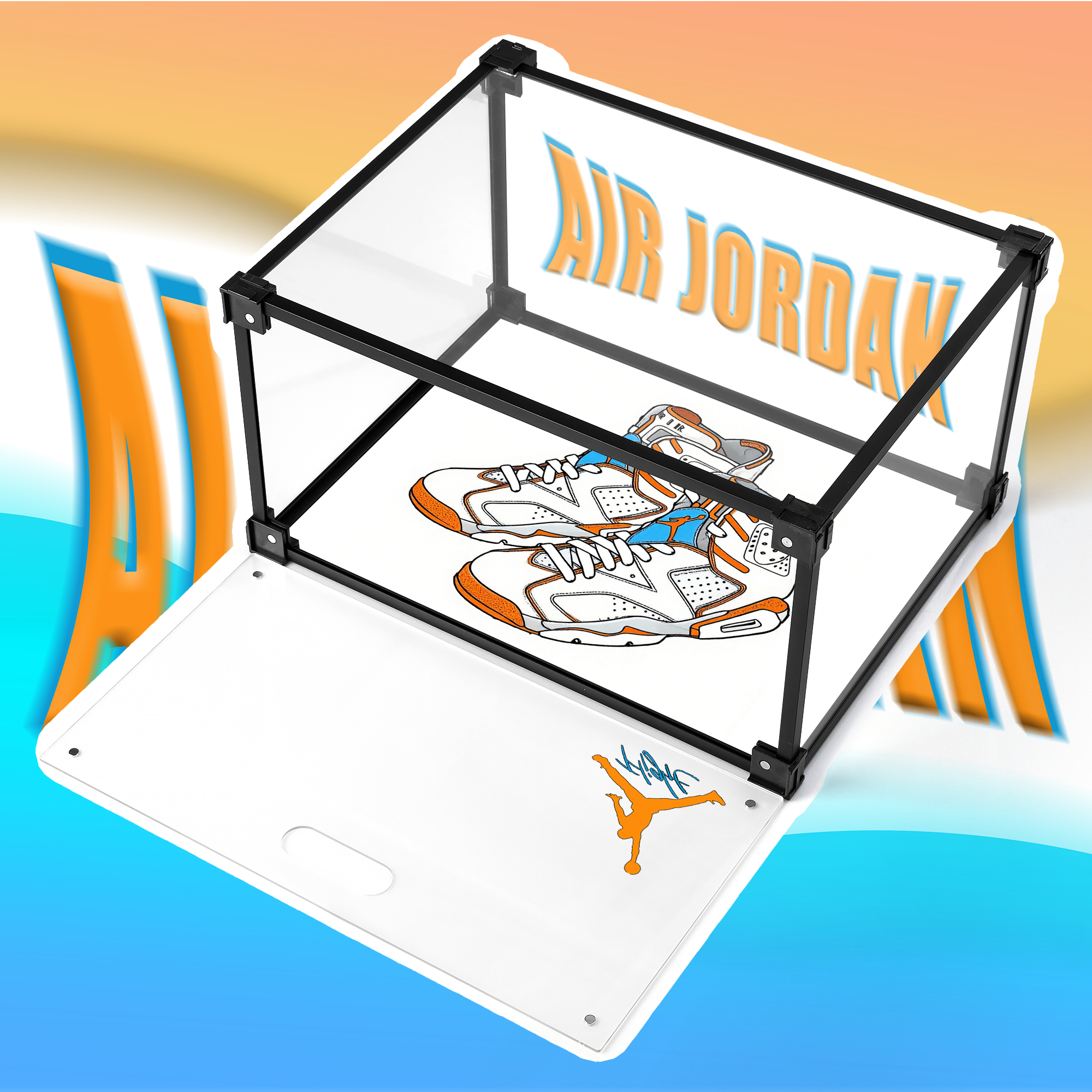 AIR Dazzle Case Custom Acrylic Shoe Display Box