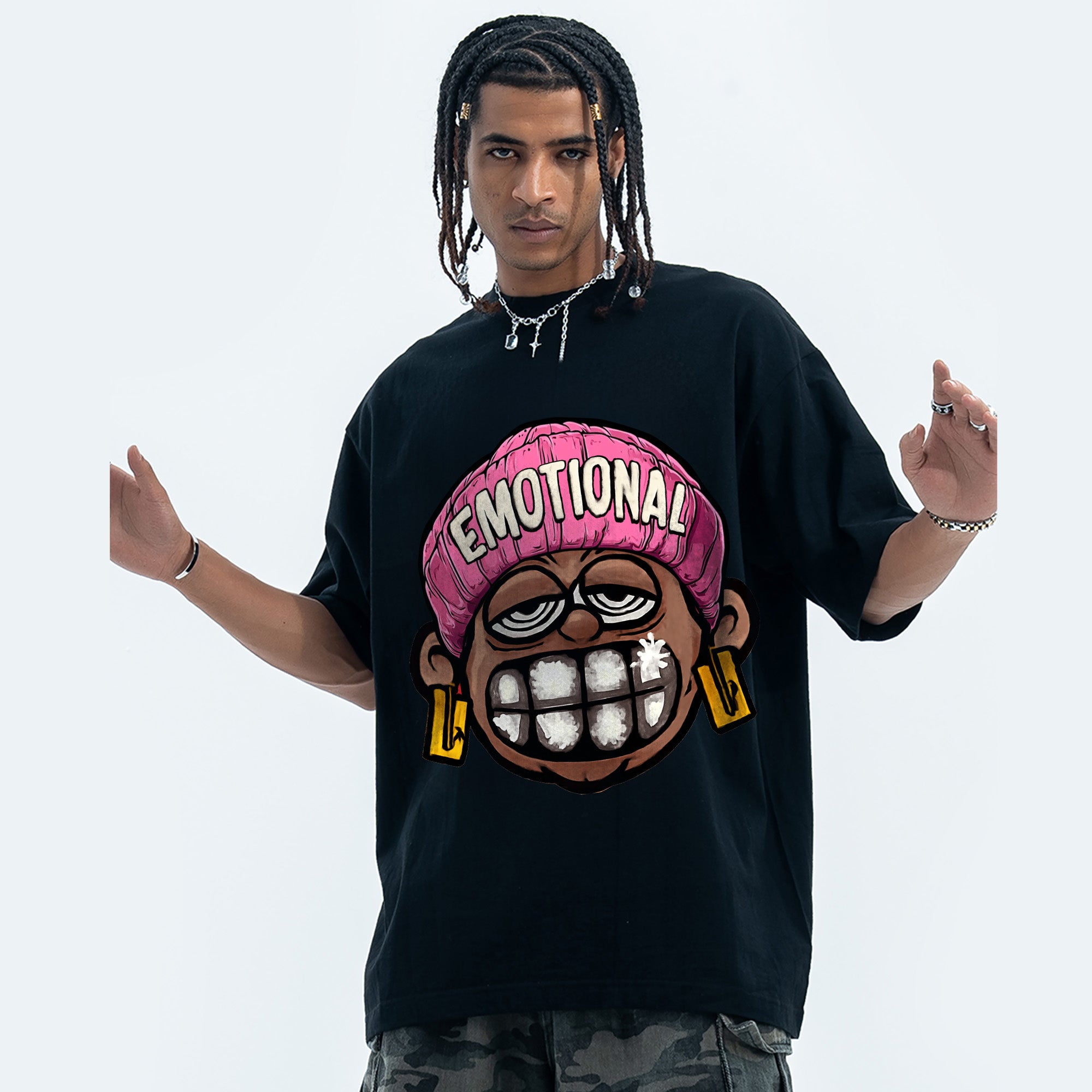 BVBOX Emotional Fashion Loose Cotton Short Sleeves