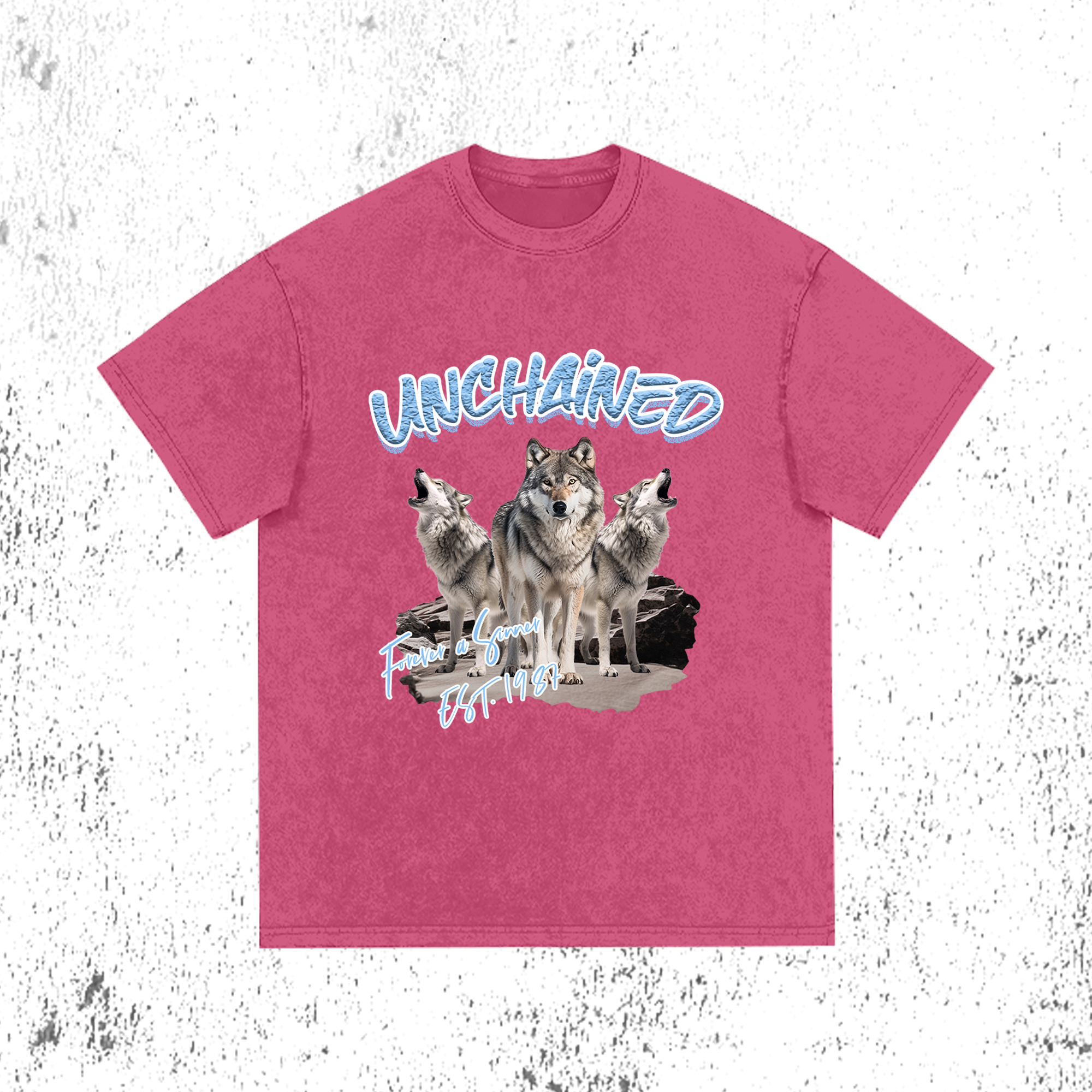 Lone Howl Streetwear Oversized Washed Tee