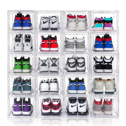 12 Piece Set Acrylic Clear Shoe Boxes(14.96" x 10.24" x 7.87")