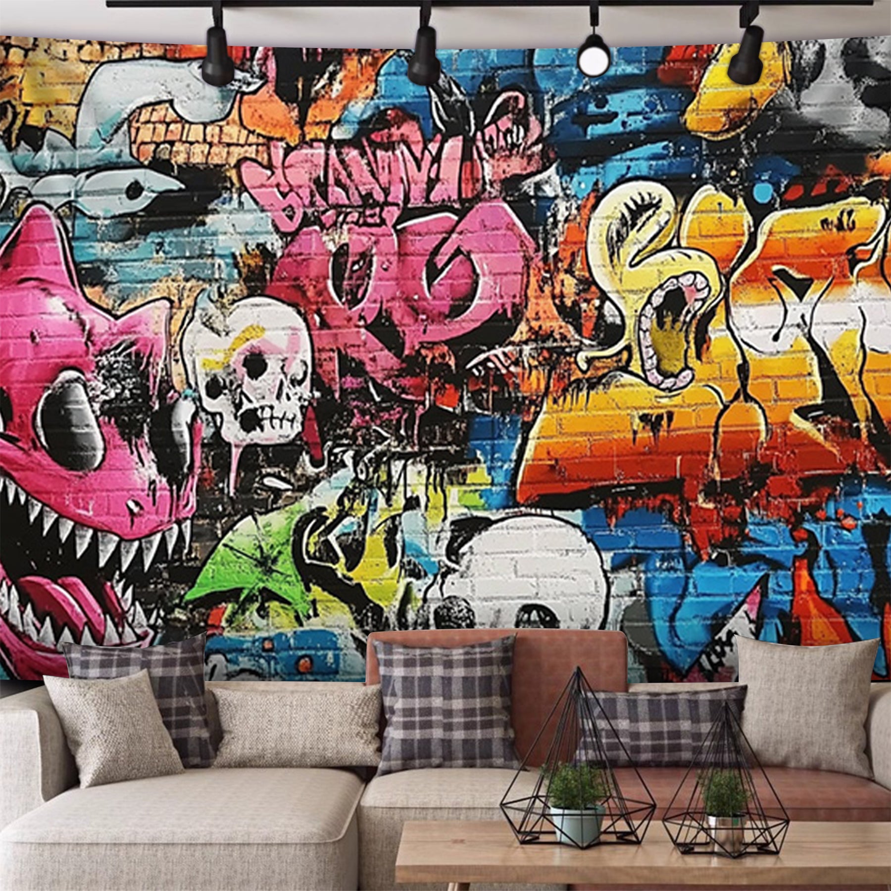 Graffiti City Fashion Decoration Tapestry