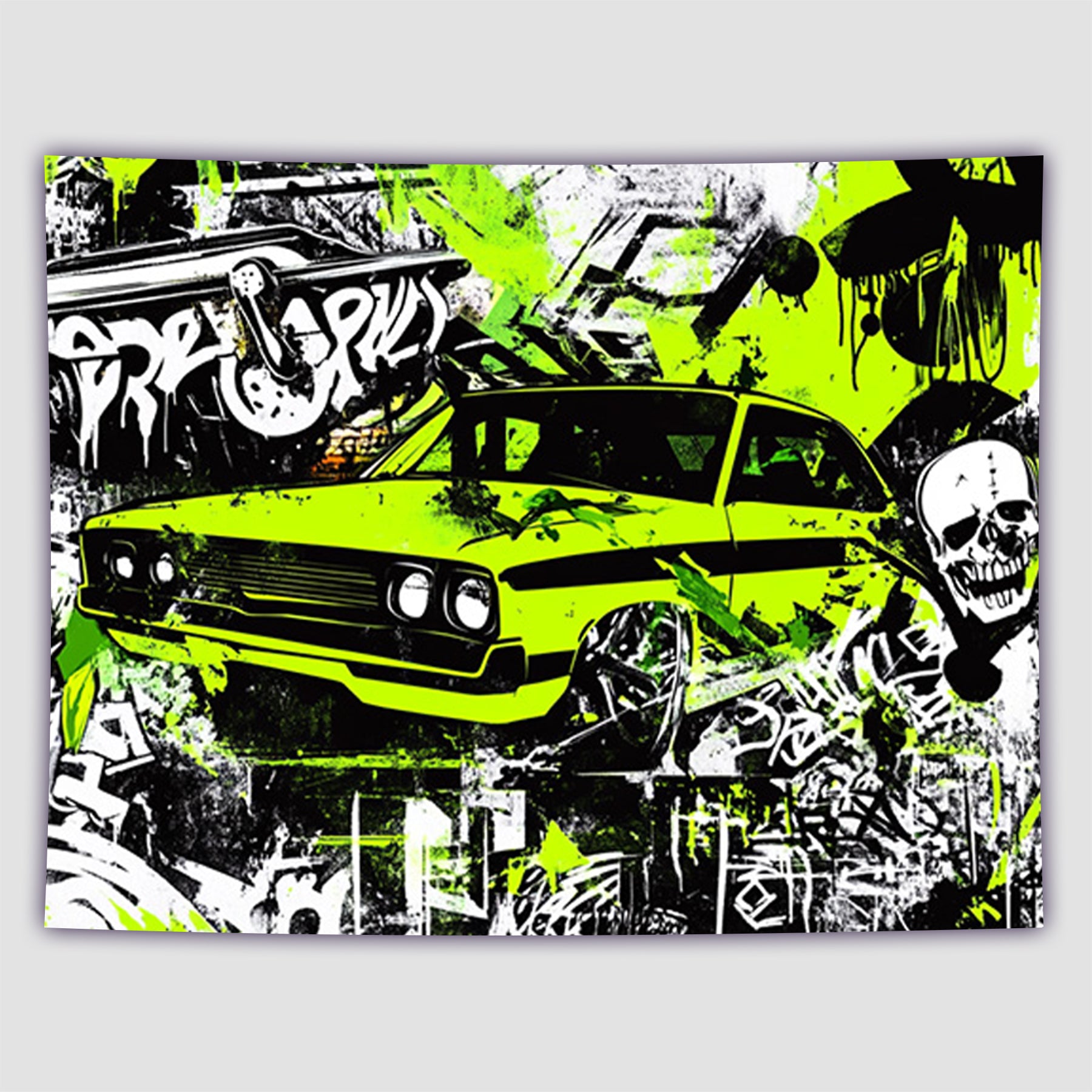 Neon Drift Fashion Decoration Tapestry