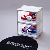 Transparent Drop Side LED Acrylic Shoe Box -1