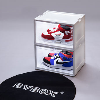 Transparent Drop Side LED Acrylic Shoe Box -1