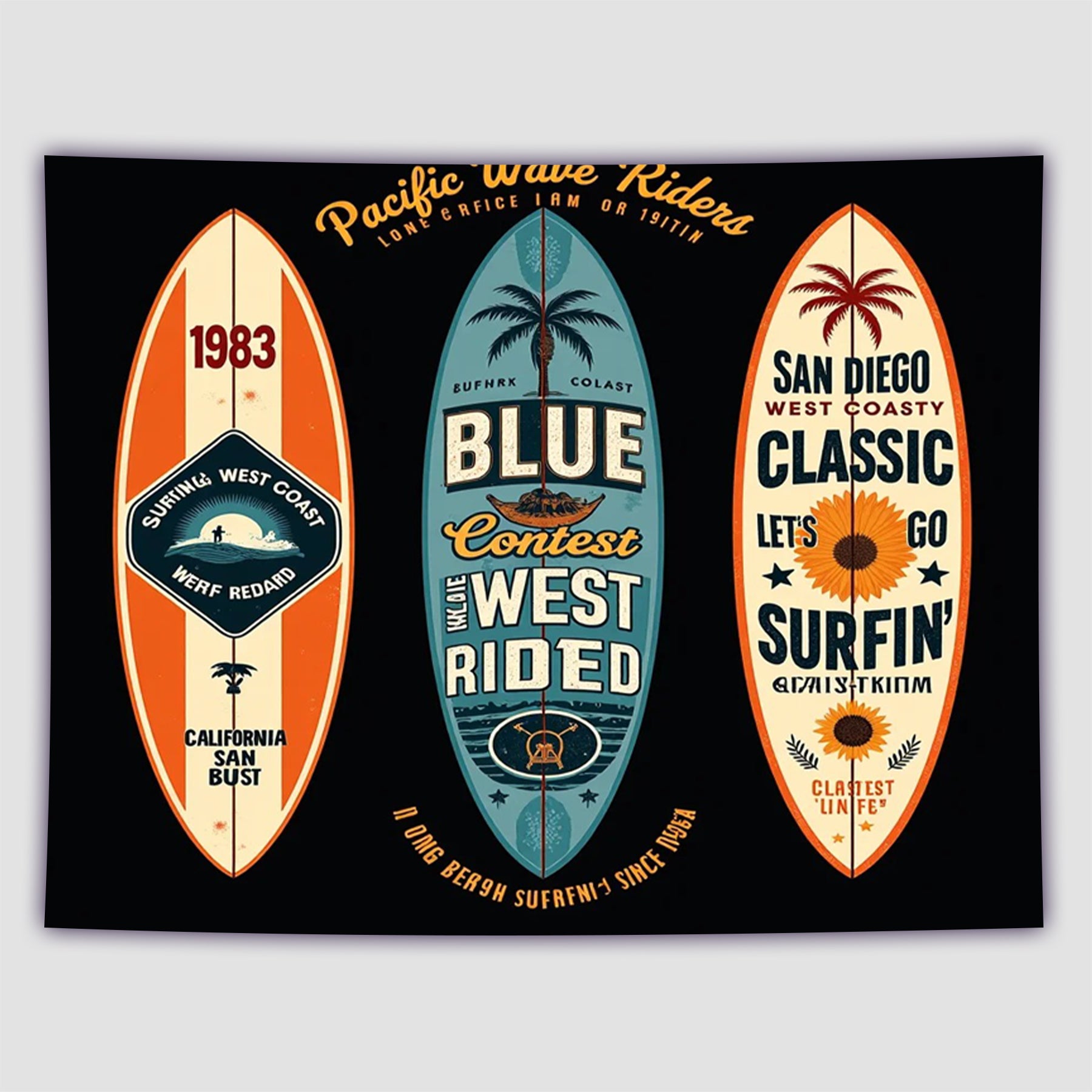 Board Painting Coastal Style Fashion Wall Haning Decoration Tapestry
